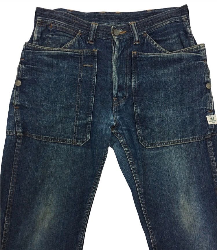 Japanese Brand Gardeners Fall Leaf Denim Pants Size US 30 / EU 46 - 2 Thumbnail