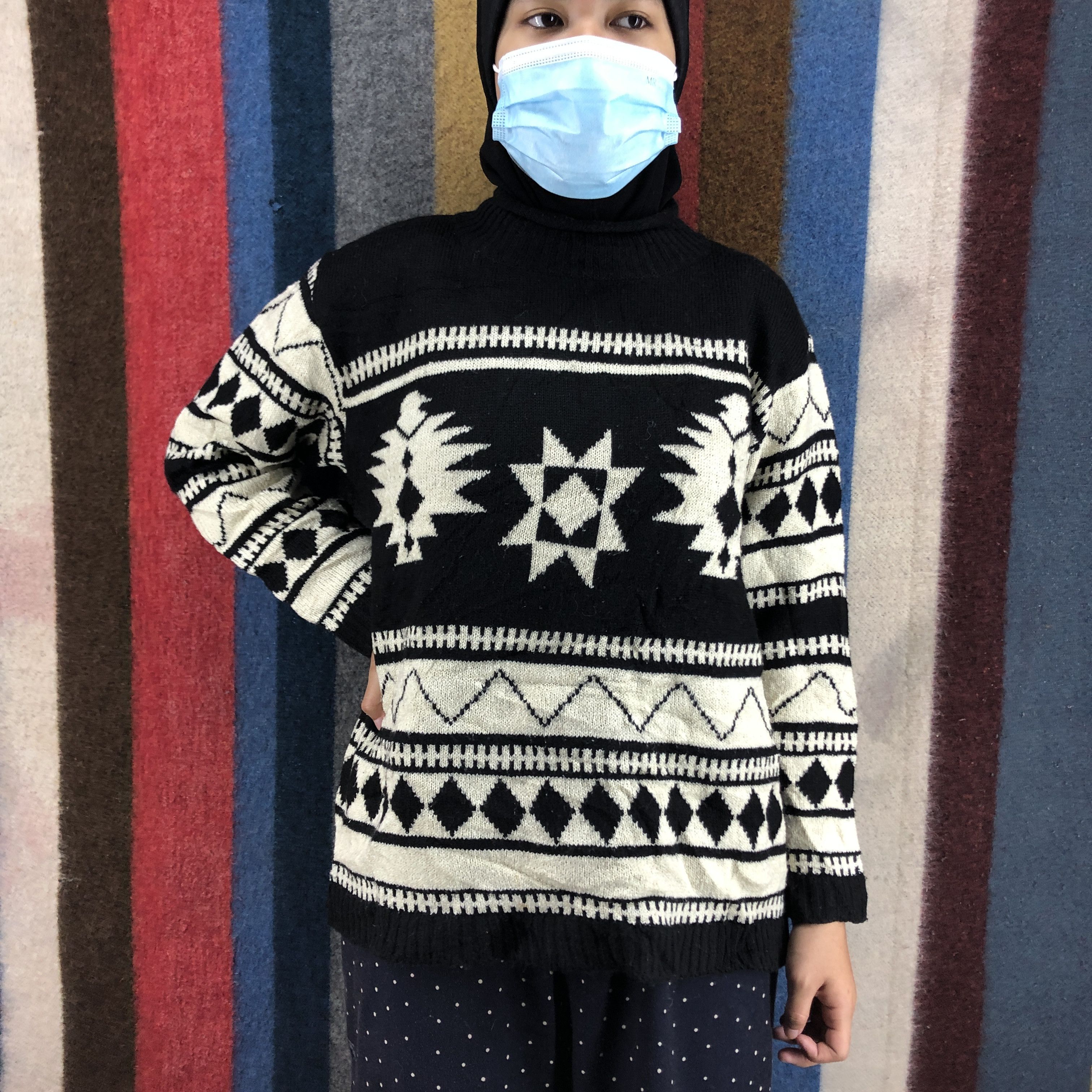 Japanese Brand DETAIL Women Knitwear Geometry Art Design #0461/S Size S / US 4 / IT 40 - 2 Thumbnail