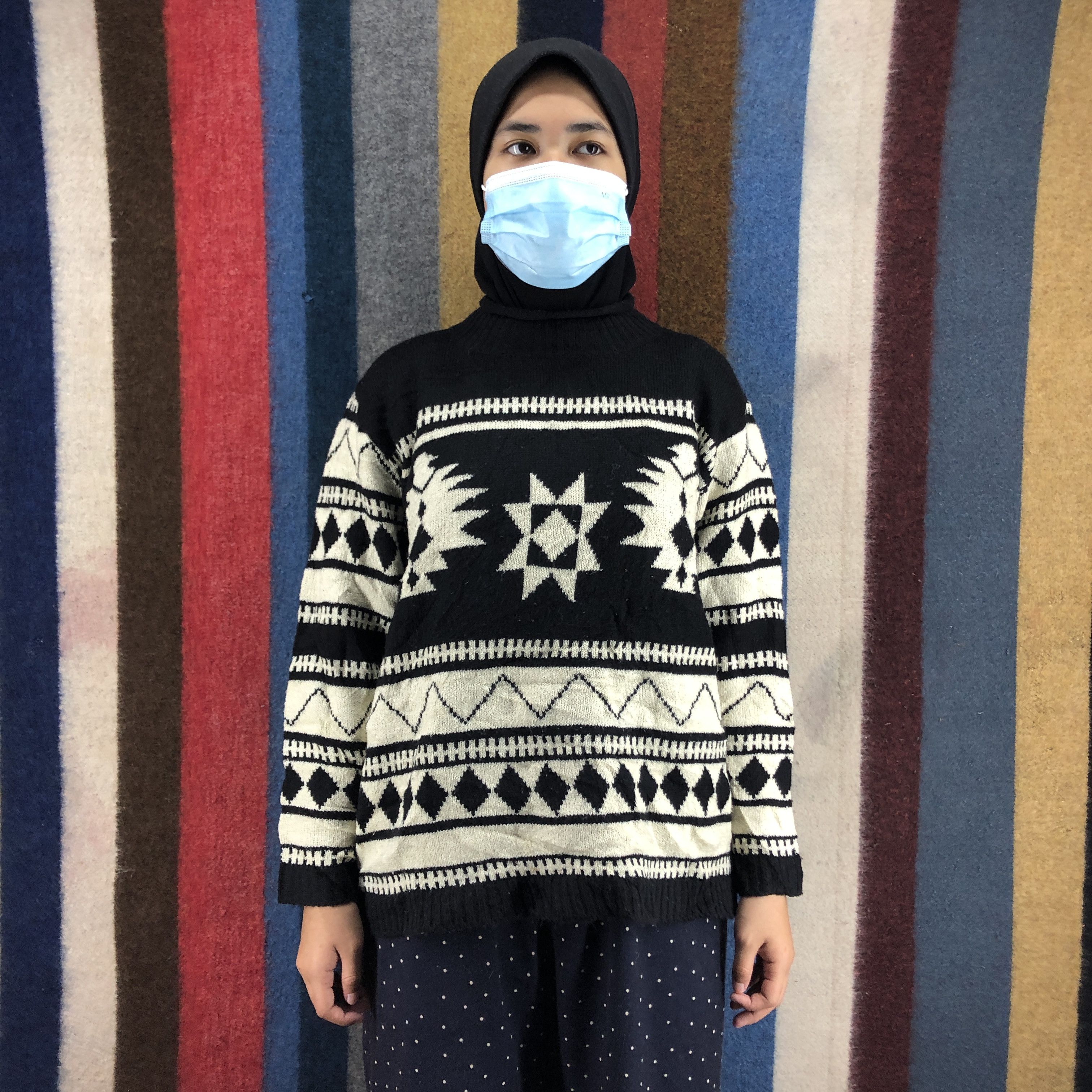 Japanese Brand DETAIL Women Knitwear Geometry Art Design #0461/S Size S / US 4 / IT 40 - 1 Thumbnail