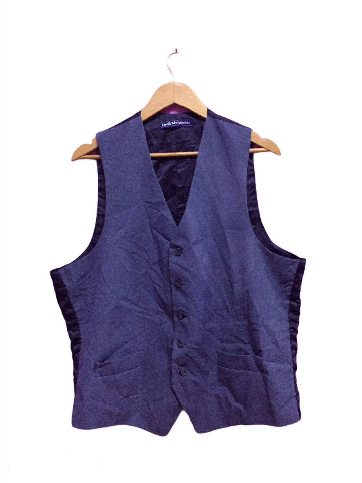 Levi's Vintage 90s Levis Menswear Vests Size US S / EU 44-46 / 1 - 1 Thumbnail
