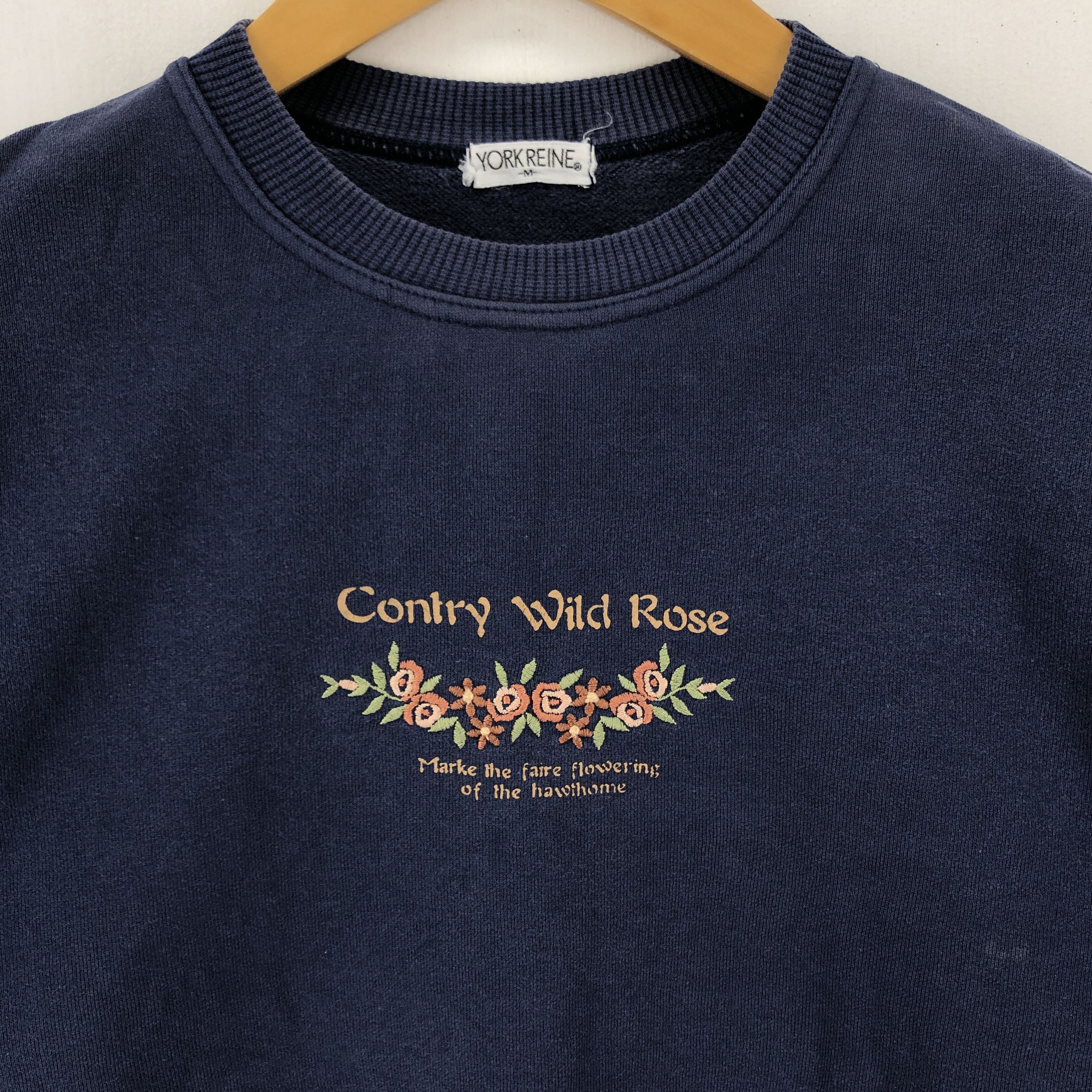 Japanese Brand Vintage YORK REINE Crew Neck Sweatshirt #1938-62 Size S / US 4 / IT 40 - 2 Thumbnail