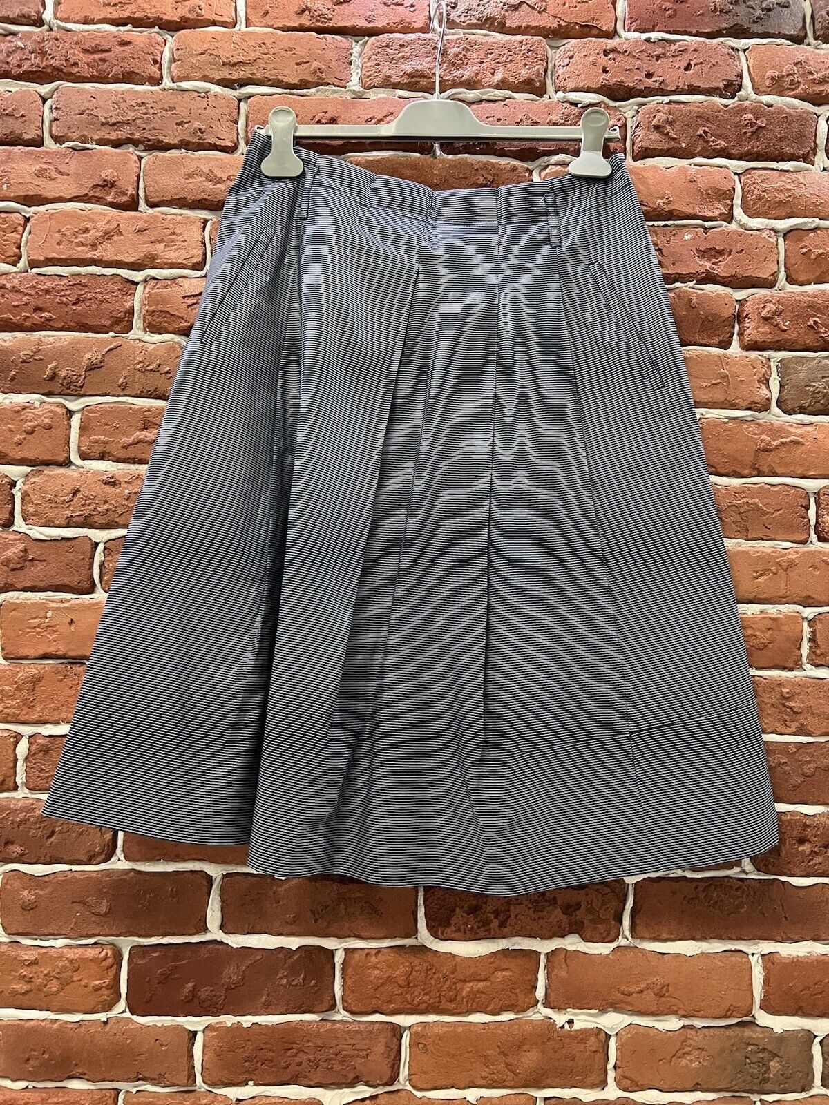 Brunello Cucinelli Gunex By Brunello Cucinelli Skirt Striped Blue Size S Size 28" / US 6 / IT 42 - 1 Thumbnail