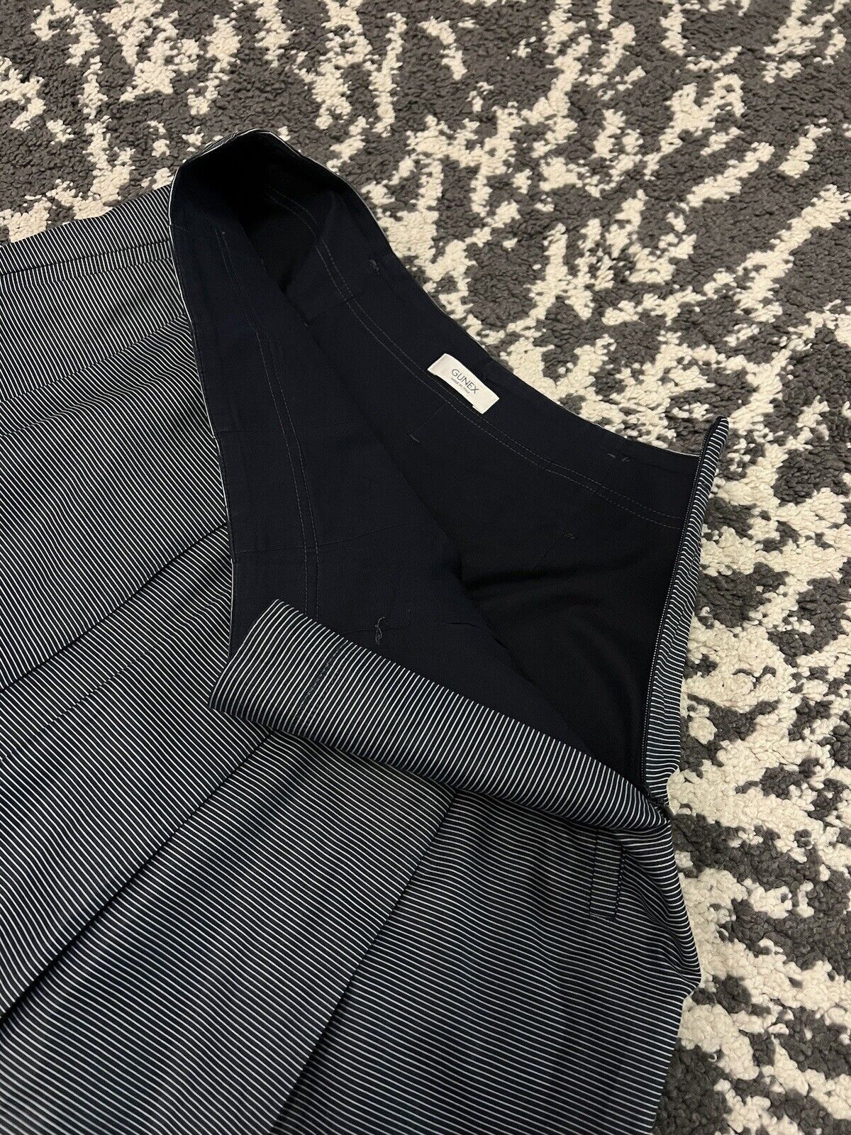 Brunello Cucinelli Gunex By Brunello Cucinelli Skirt Striped Blue Size S Size 28" / US 6 / IT 42 - 12 Thumbnail