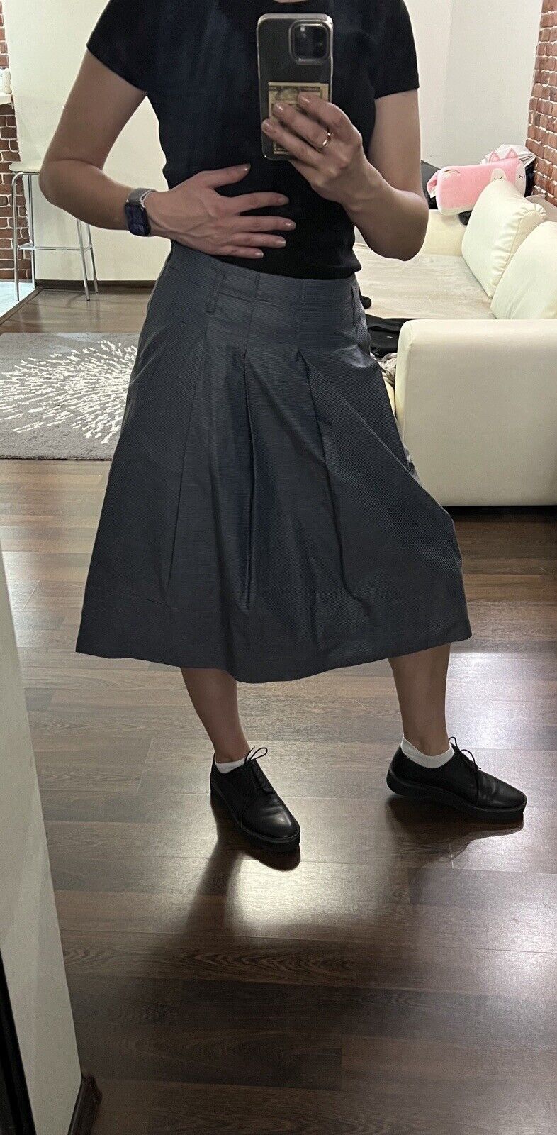 Brunello Cucinelli Gunex By Brunello Cucinelli Skirt Striped Blue Size S Size 28" / US 6 / IT 42 - 18 Thumbnail