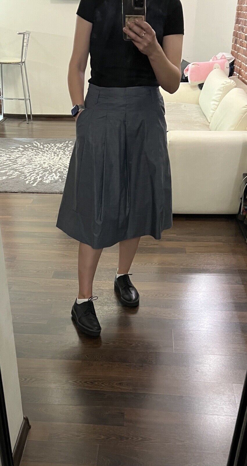 Brunello Cucinelli Gunex By Brunello Cucinelli Skirt Striped Blue Size S Size 28" / US 6 / IT 42 - 16 Thumbnail