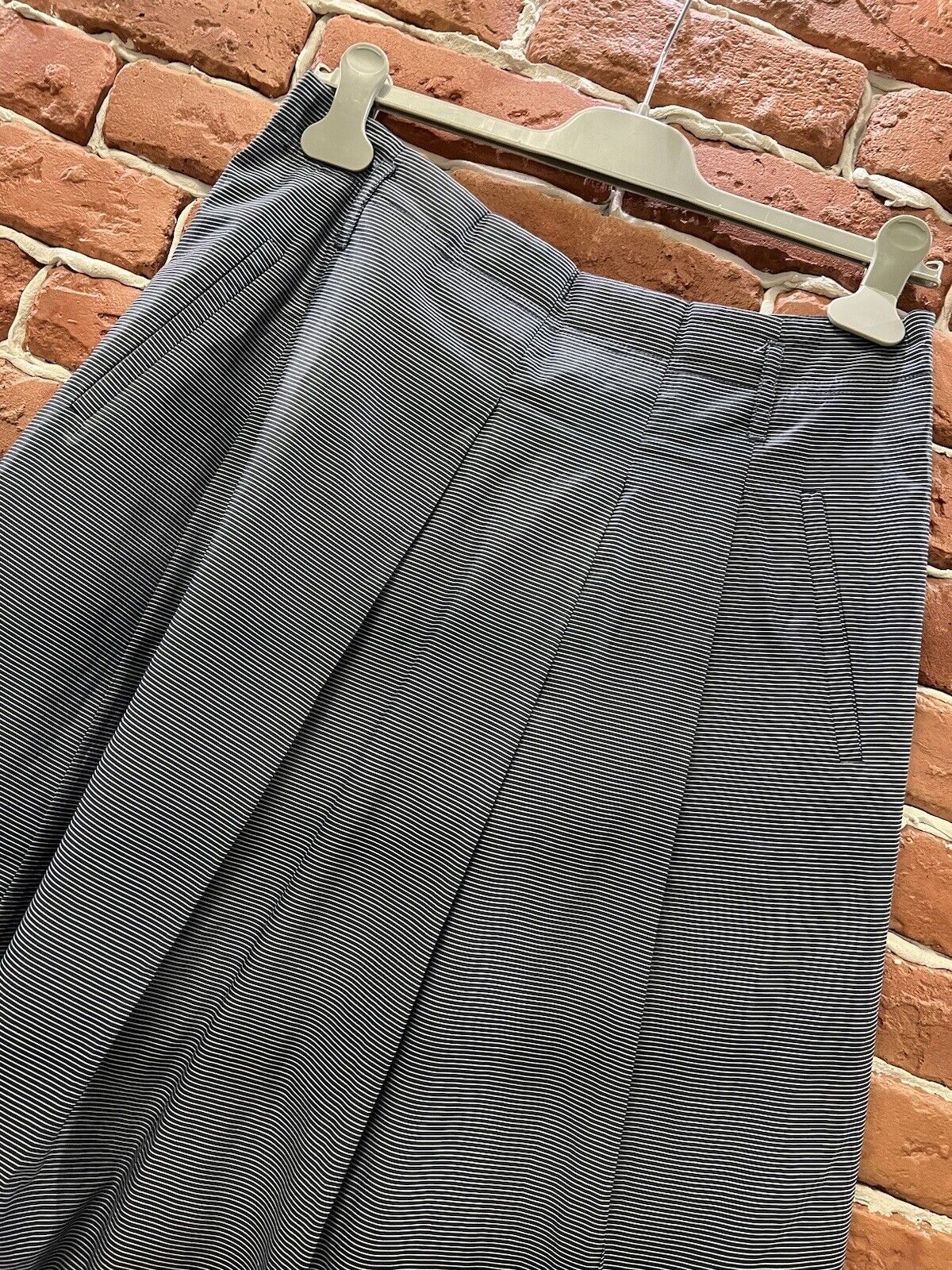 Brunello Cucinelli Gunex By Brunello Cucinelli Skirt Striped Blue Size S Size 28" / US 6 / IT 42 - 2 Thumbnail