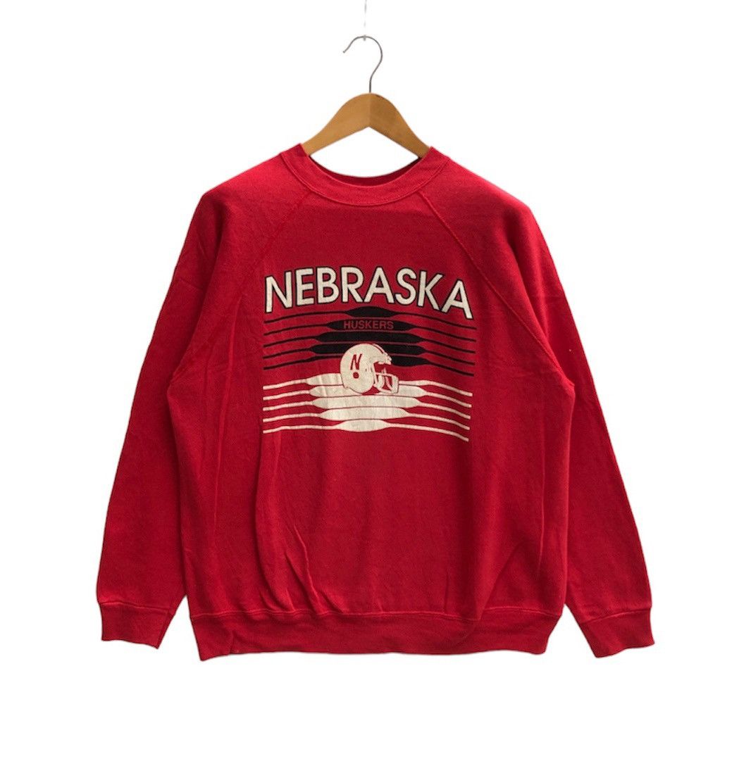 image of 1990X Clothing x Nfl 90's Vintage Nebraska Huskers By Tultex Sweatshirt 0412-10 in Red (Size Large)