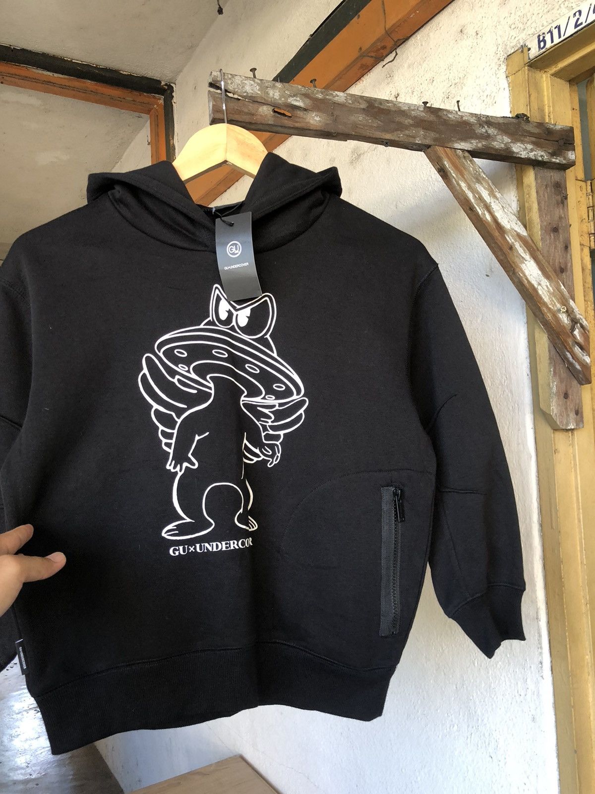 Japanese Brand Undercover x Gu Big Logo Sweater Hoodie Size S / US 4 / IT 40 - 10 Thumbnail