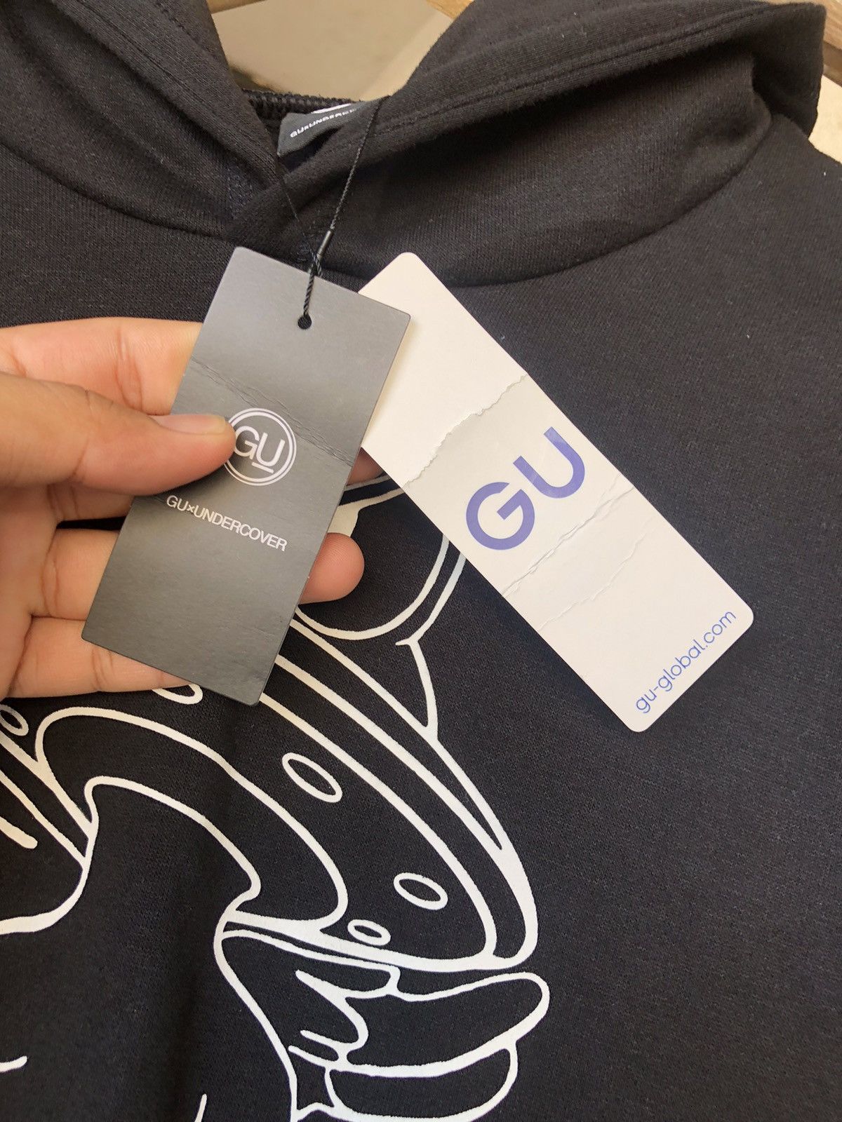 Japanese Brand Undercover x Gu Big Logo Sweater Hoodie Size S / US 4 / IT 40 - 13 Thumbnail