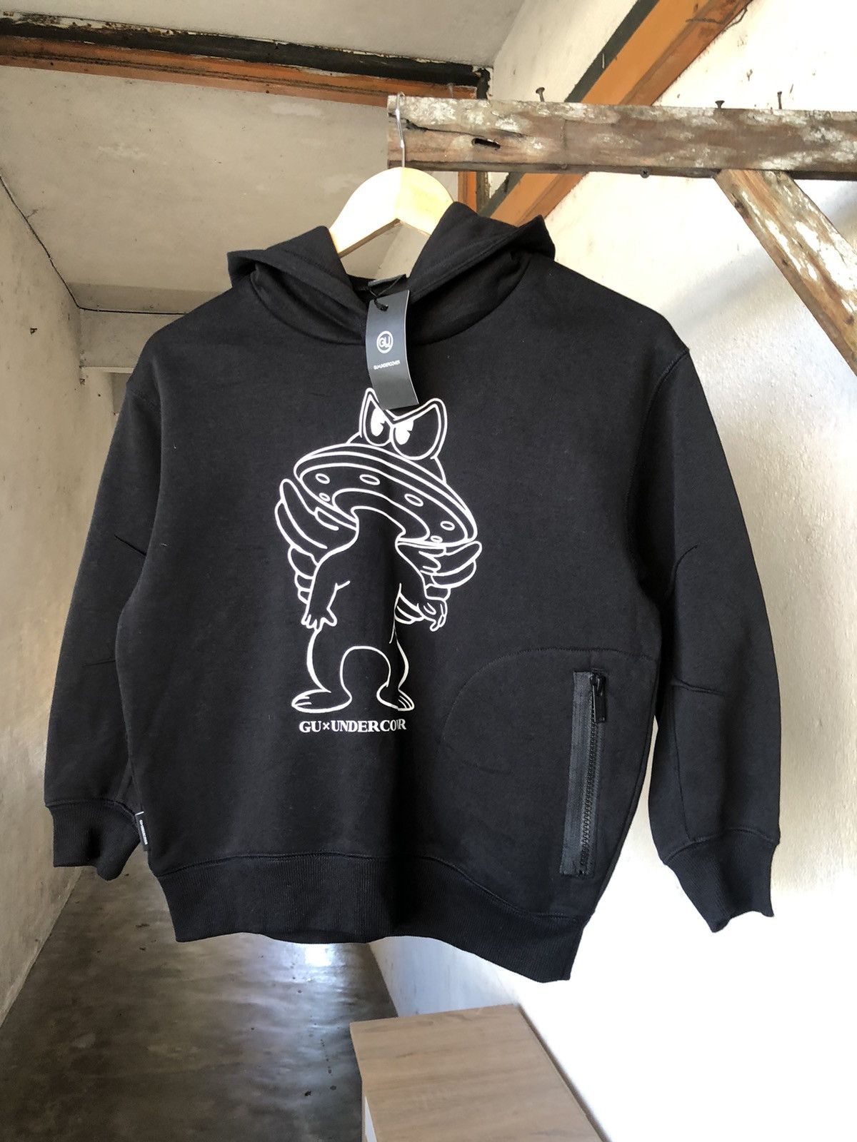 Japanese Brand Undercover x Gu Big Logo Sweater Hoodie Size S / US 4 / IT 40 - 7 Thumbnail
