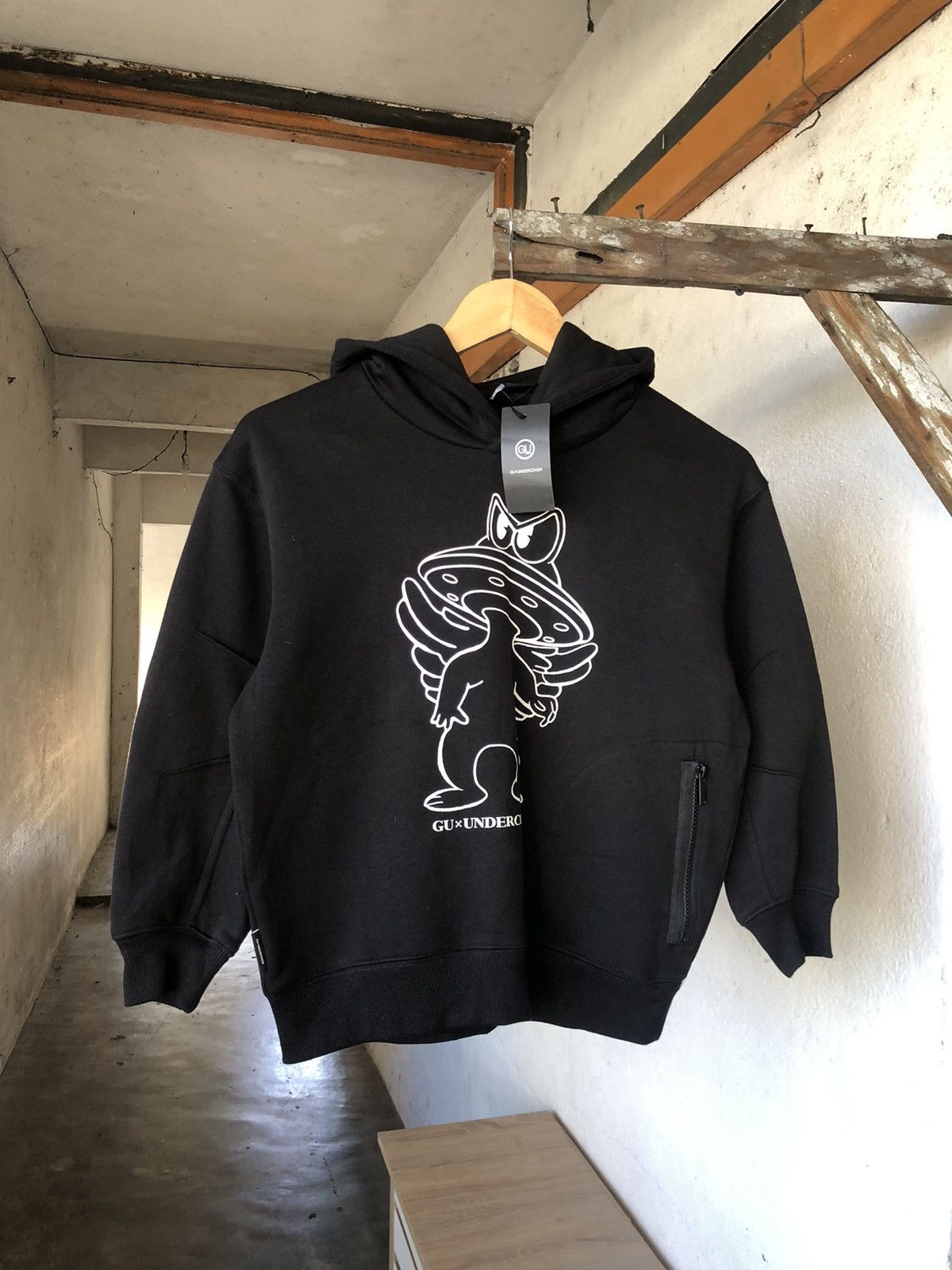 Japanese Brand Undercover x Gu Big Logo Sweater Hoodie Size S / US 4 / IT 40 - 5 Thumbnail