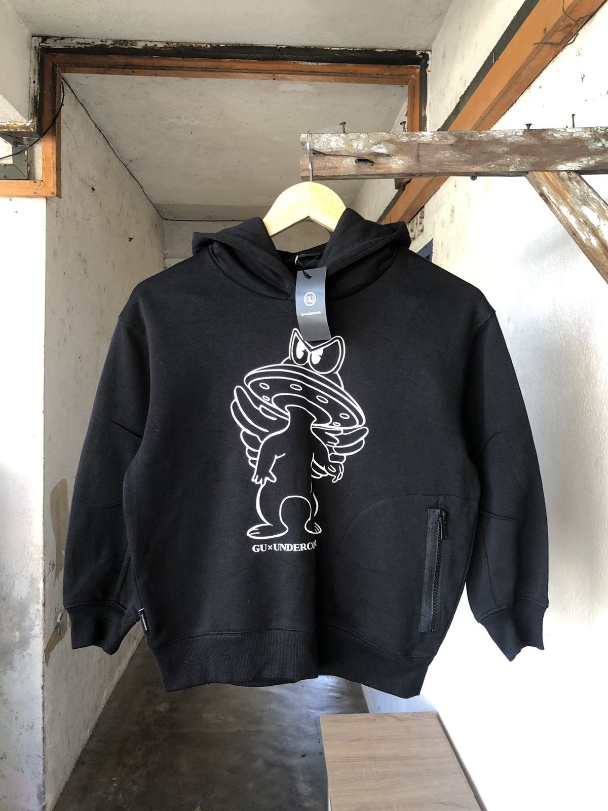 Japanese Brand Undercover x Gu Big Logo Sweater Hoodie Size S / US 4 / IT 40 - 3 Thumbnail