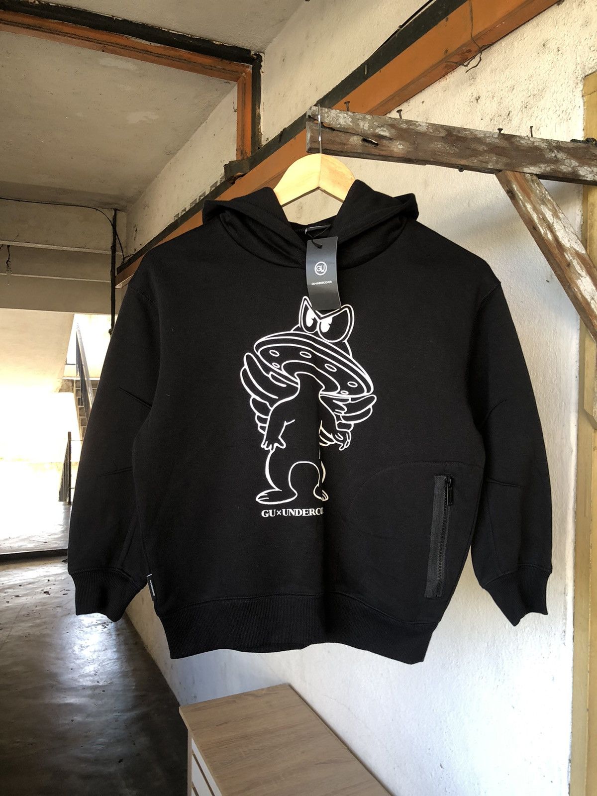 Japanese Brand Undercover x Gu Big Logo Sweater Hoodie Size S / US 4 / IT 40 - 6 Thumbnail