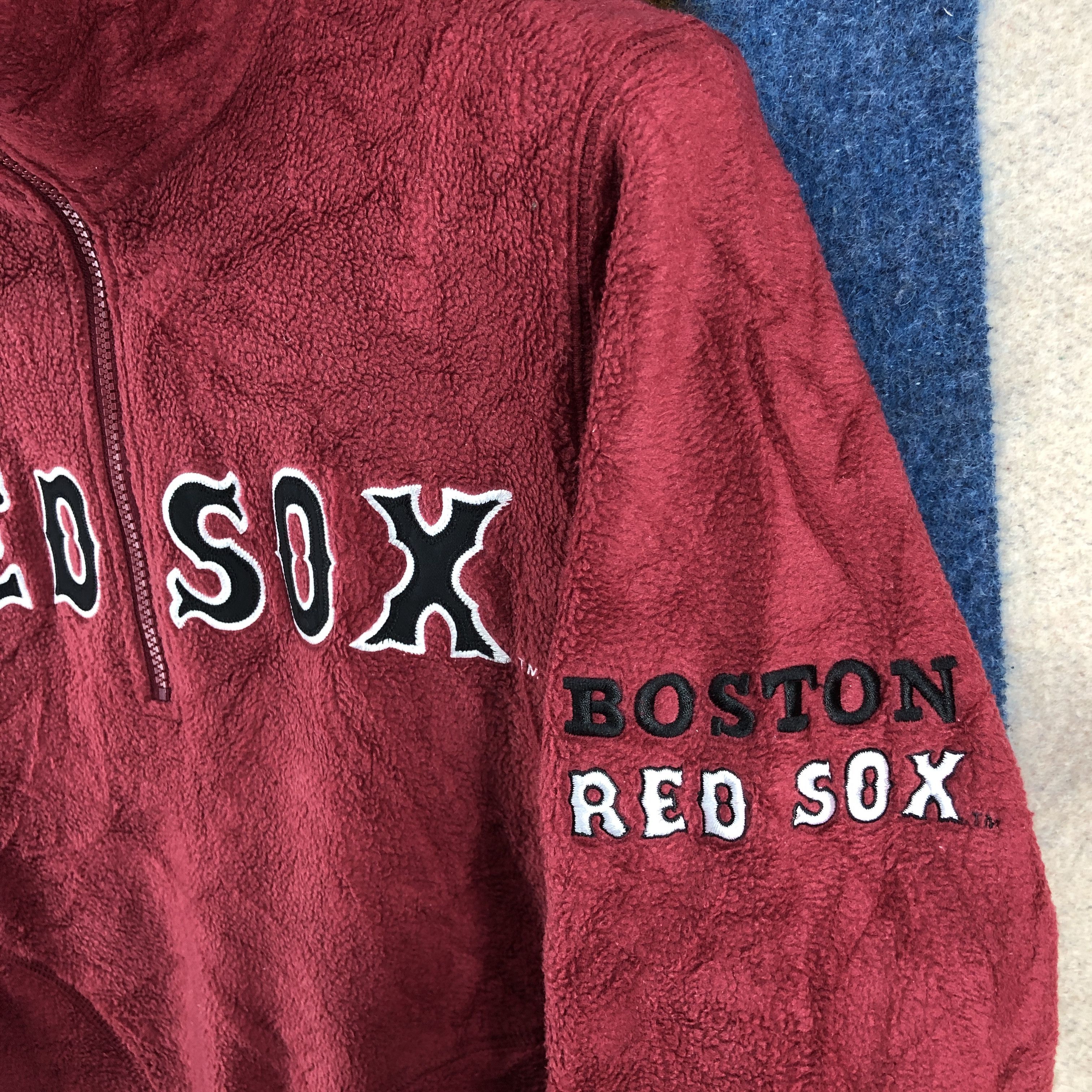 MLB Y2K Vintage BOSTON RED SOX Turtle Neck Fleece #052/C Size US S / EU 44-46 / 1 - 3 Thumbnail
