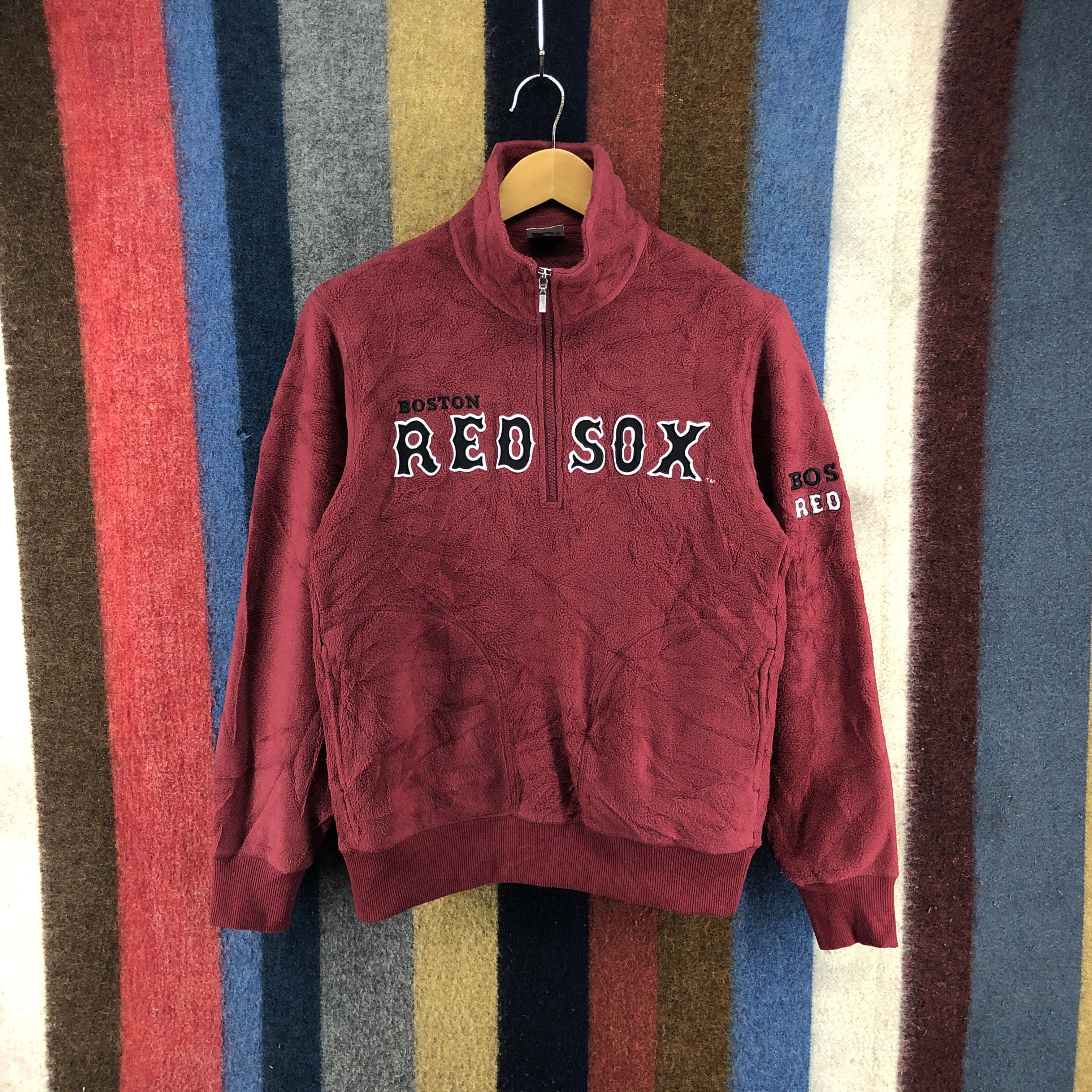 MLB Y2K Vintage BOSTON RED SOX Turtle Neck Fleece #052/C Size US S / EU 44-46 / 1 - 1 Thumbnail
