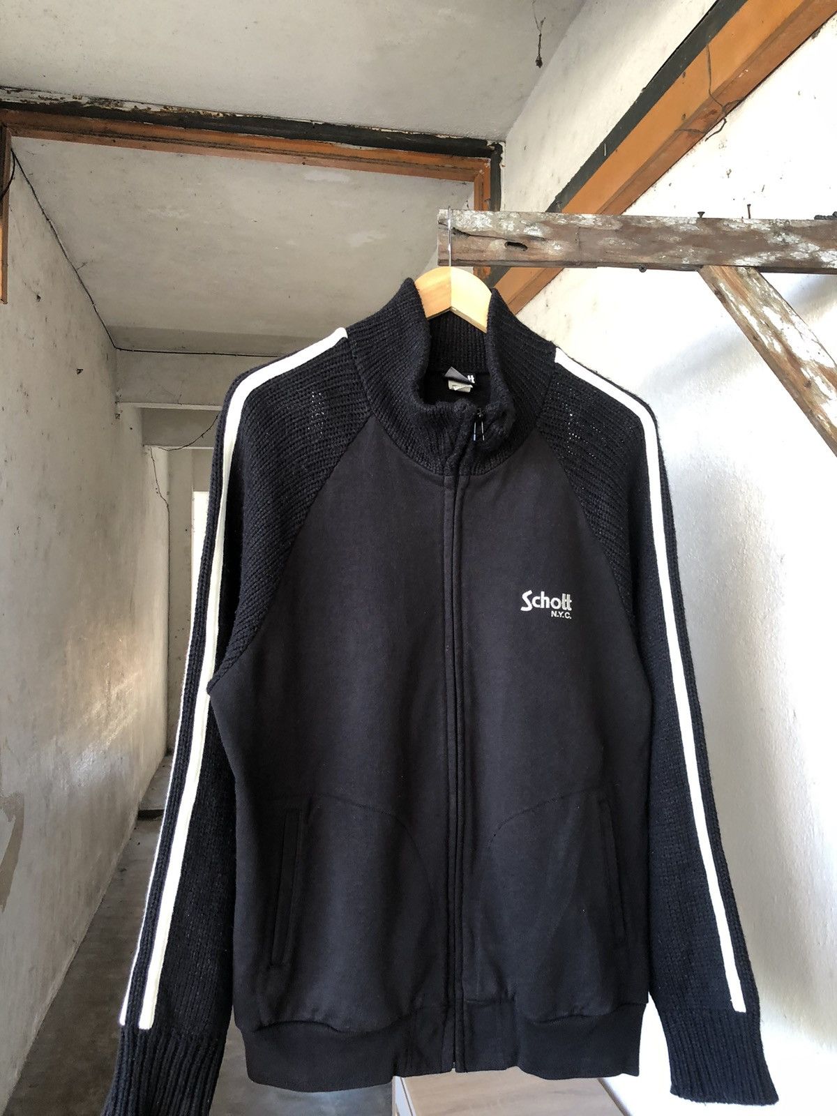 Schott Vintage Schott N.Y.C Sport Wear Knit Zip Up Sweater Size US XL / EU 56 / 4 - 6 Thumbnail