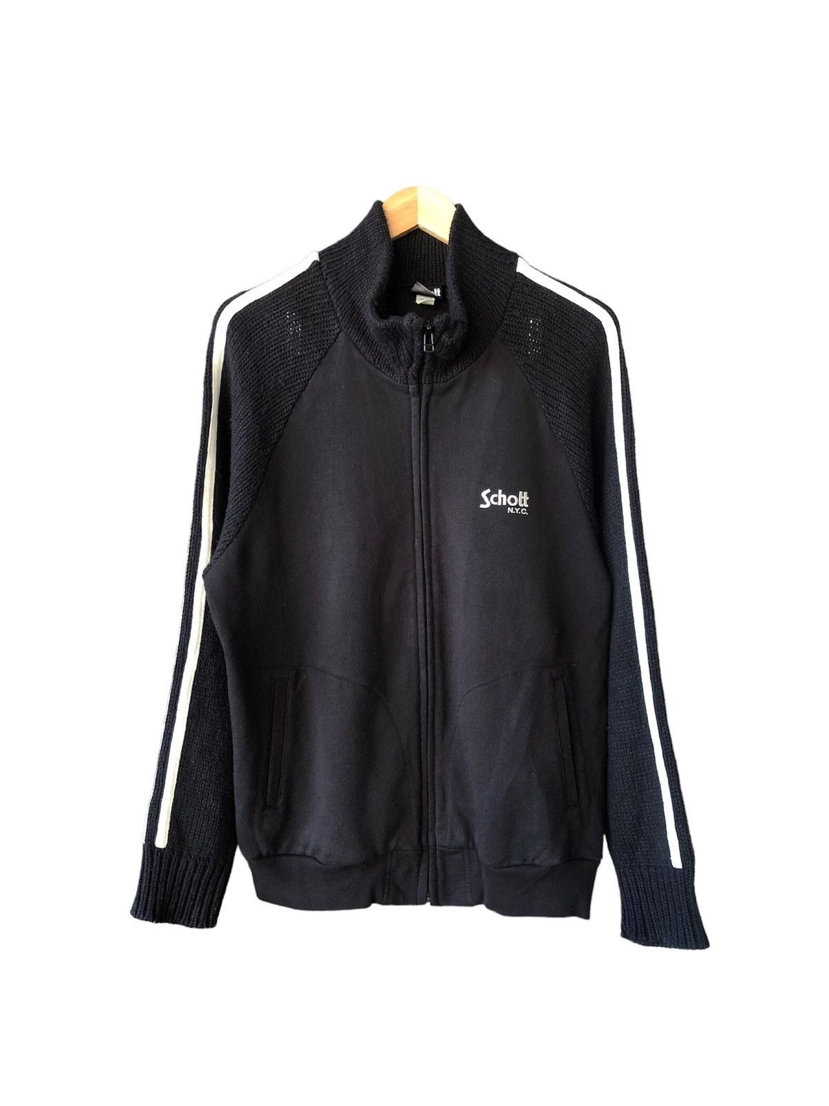 Schott Vintage Schott N.Y.C Sport Wear Knit Zip Up Sweater Size US XL / EU 56 / 4 - 1 Thumbnail