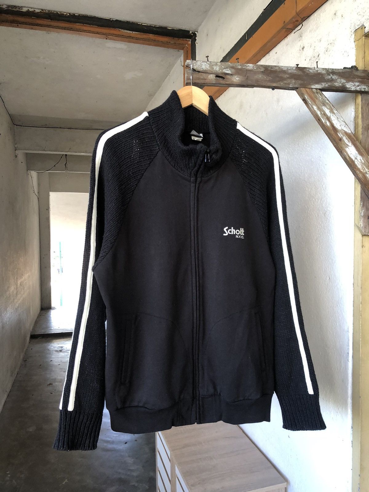 Schott Vintage Schott N.Y.C Sport Wear Knit Zip Up Sweater Size US XL / EU 56 / 4 - 7 Thumbnail