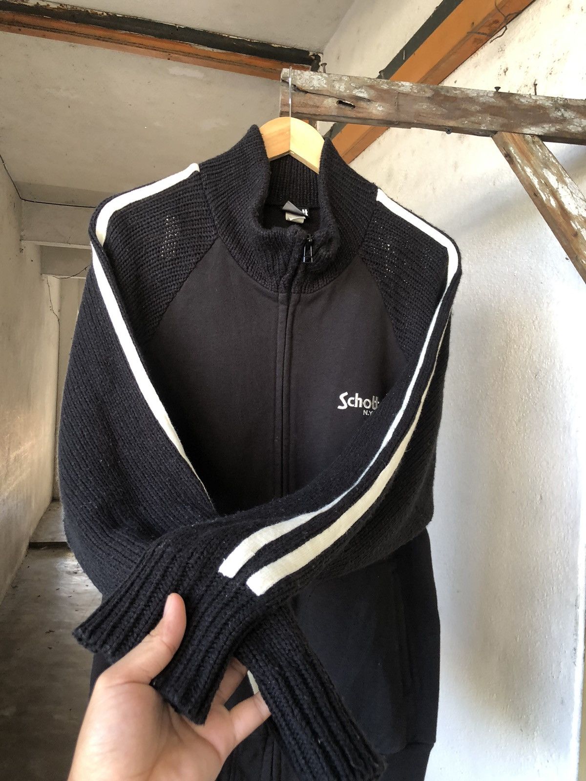 Schott Vintage Schott N.Y.C Sport Wear Knit Zip Up Sweater Size US XL / EU 56 / 4 - 8 Thumbnail