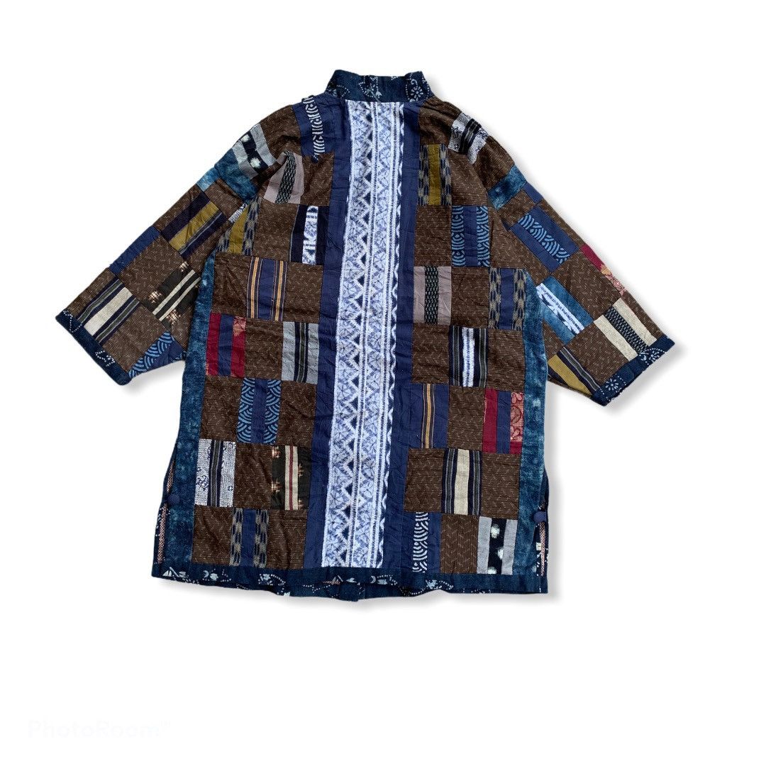 Japanese Brand × Vintage Vintage Indigo PatchWork Noragi Kimono Cardigan Jacket Size US L / EU 52-54 / 3 - 2 Thumbnail