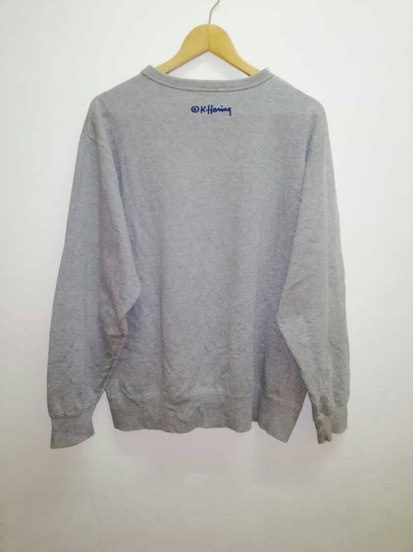 Keith Haring Distressed Keith Haring Sweatshirt big logo Flag USA (s191) Size US L / EU 52-54 / 3 - 4 Thumbnail