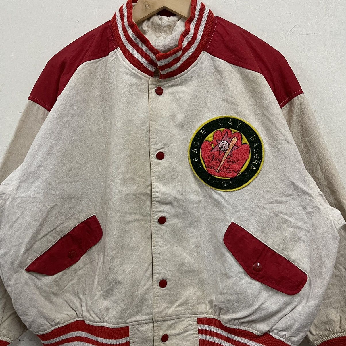 If Six Was Nine Vintage 90s GAYTOGS allstar baseball varsity jacket Size US XL / EU 56 / 4 - 3 Thumbnail