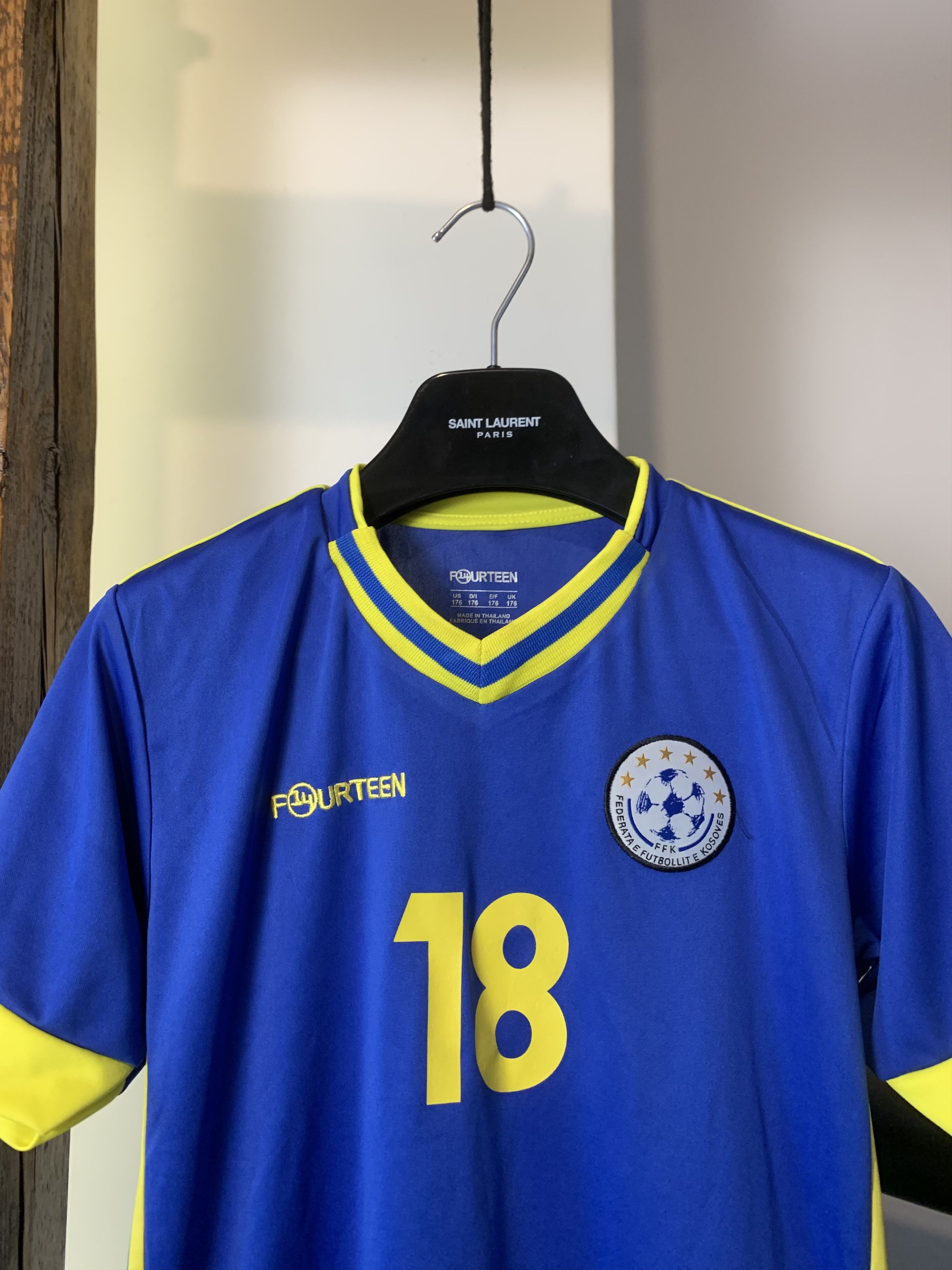 Vintage 14Fourteen Kosovo Muriqi #18 2018 Away Kit Size US M / EU 48-50 / 2 - 4 Thumbnail
