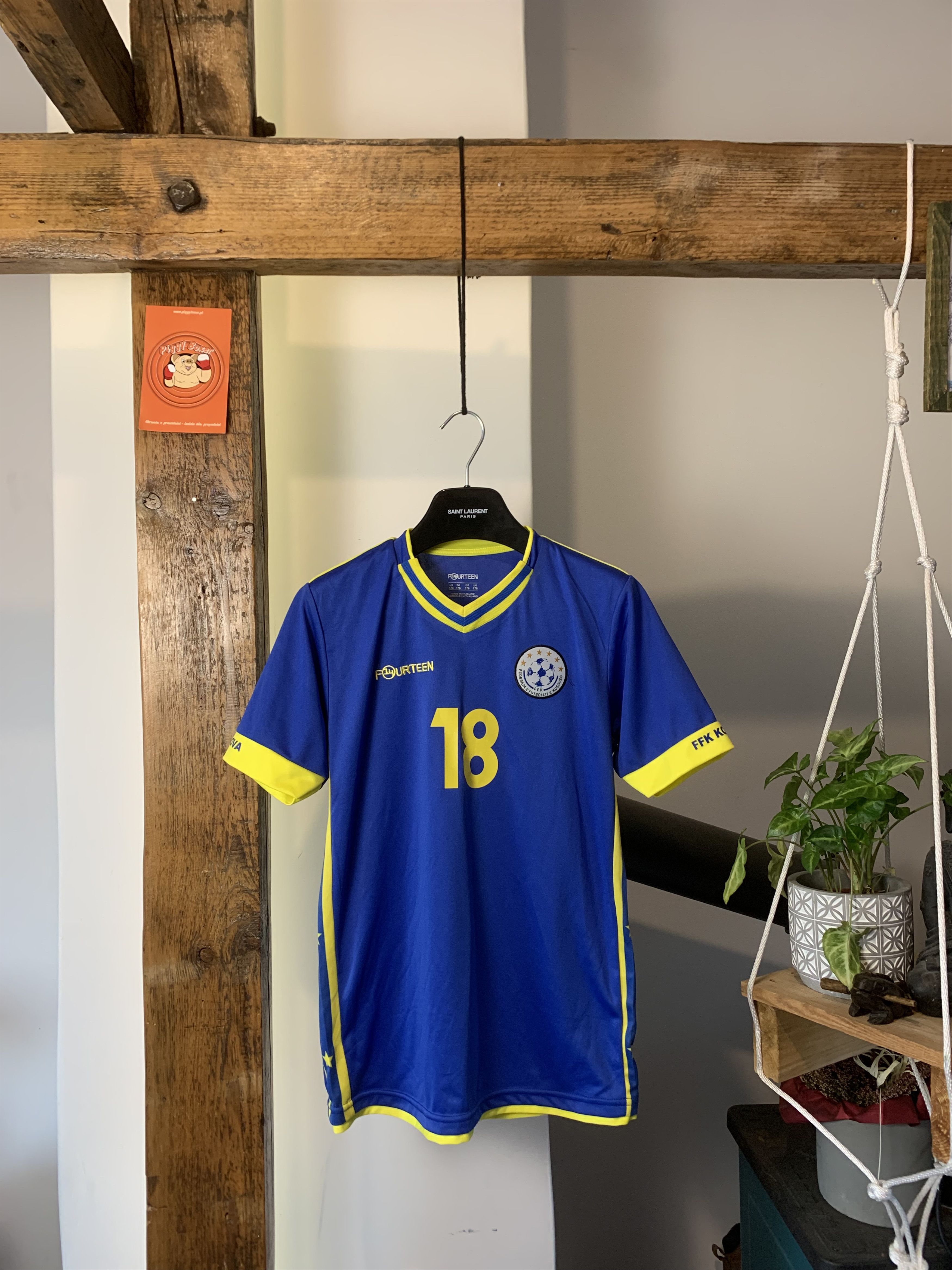 Vintage 14Fourteen Kosovo Muriqi #18 2018 Away Kit Size US M / EU 48-50 / 2 - 1 Thumbnail