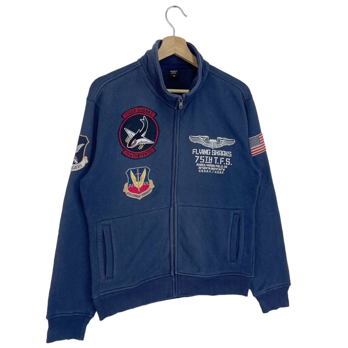 Avirex Avirex Tiger Sharks Flying Faded Cotton Jacket Size US M / EU 48-50 / 2 - 4 Thumbnail