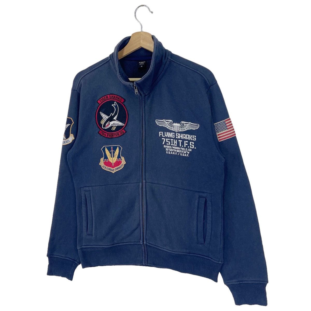 Avirex Avirex Tiger Sharks Flying Faded Cotton Jacket Size US M / EU 48-50 / 2 - 6 Thumbnail