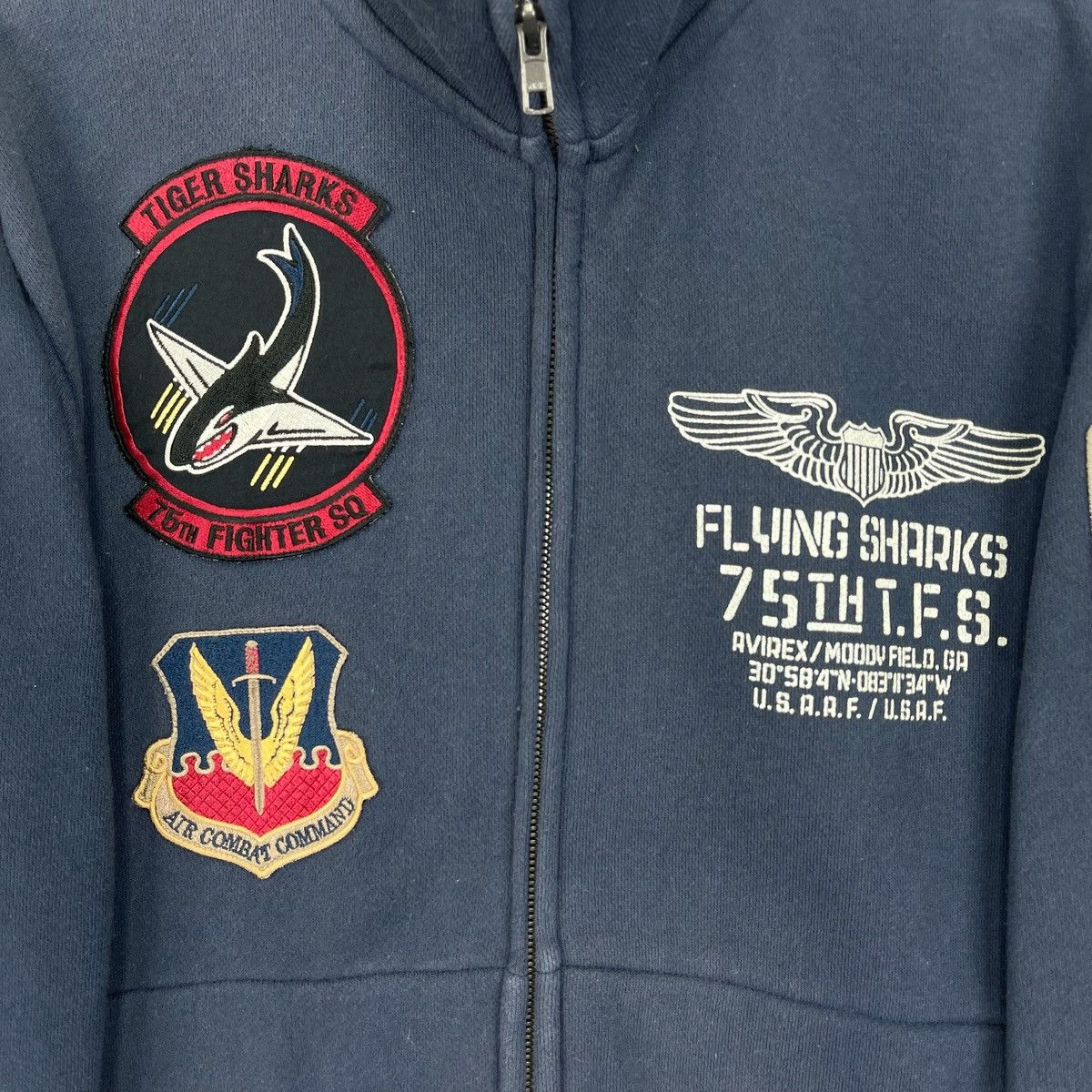 Avirex Avirex Tiger Sharks Flying Faded Cotton Jacket Size US M / EU 48-50 / 2 - 8 Thumbnail
