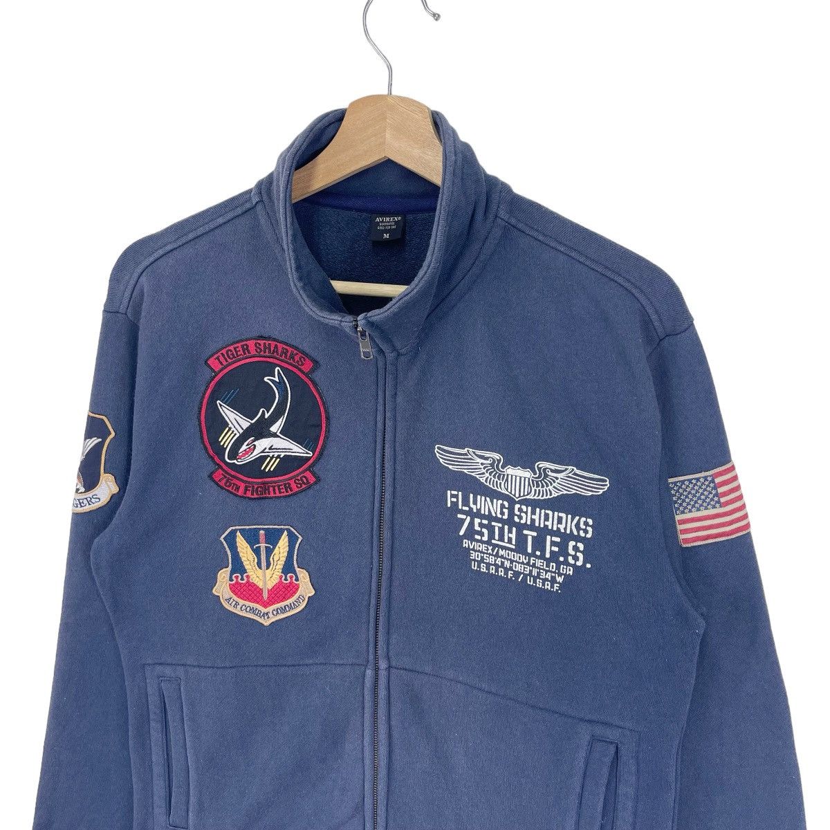Avirex Avirex Tiger Sharks Flying Faded Cotton Jacket Size US M / EU 48-50 / 2 - 3 Thumbnail