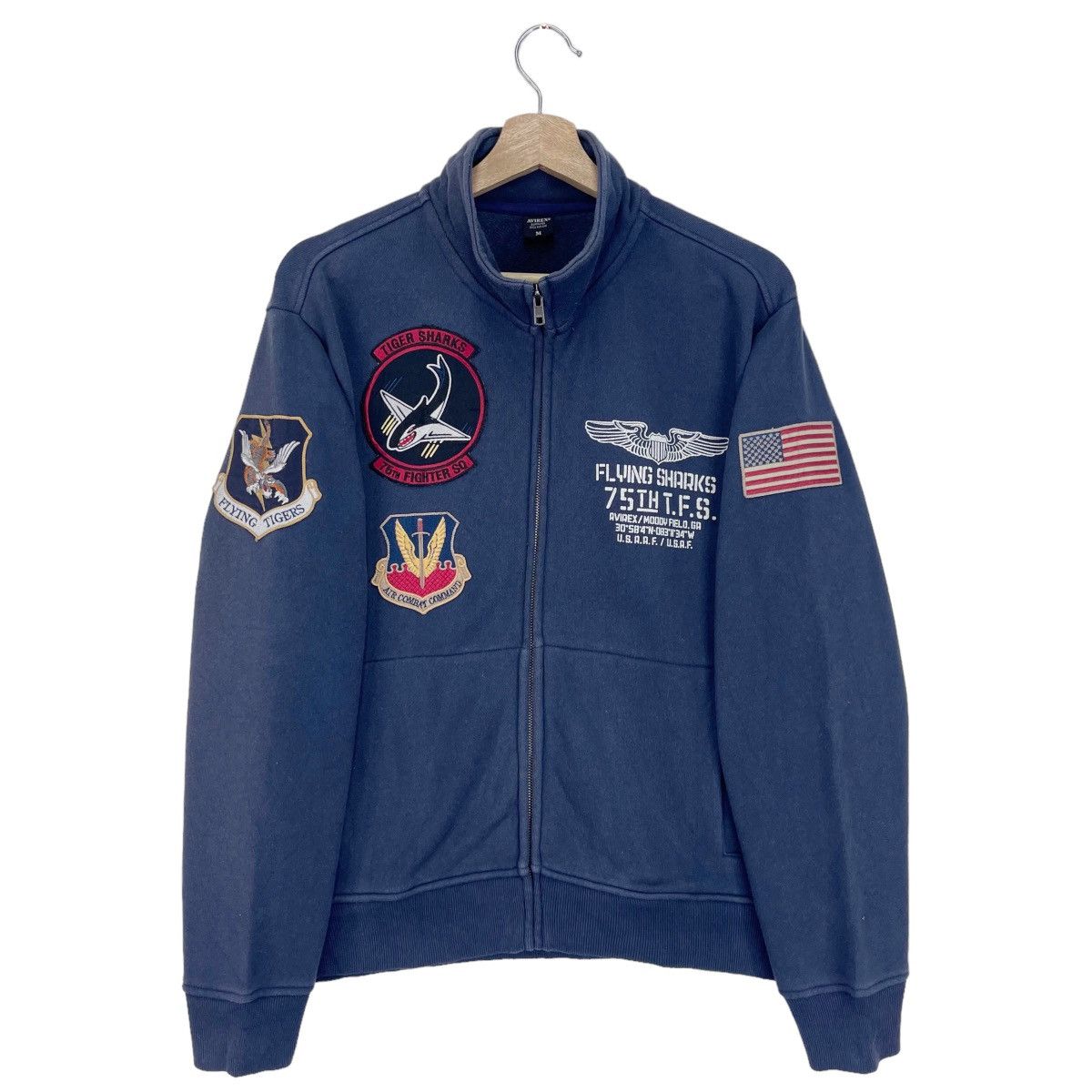 Avirex Avirex Tiger Sharks Flying Faded Cotton Jacket Size US M / EU 48-50 / 2 - 2 Thumbnail