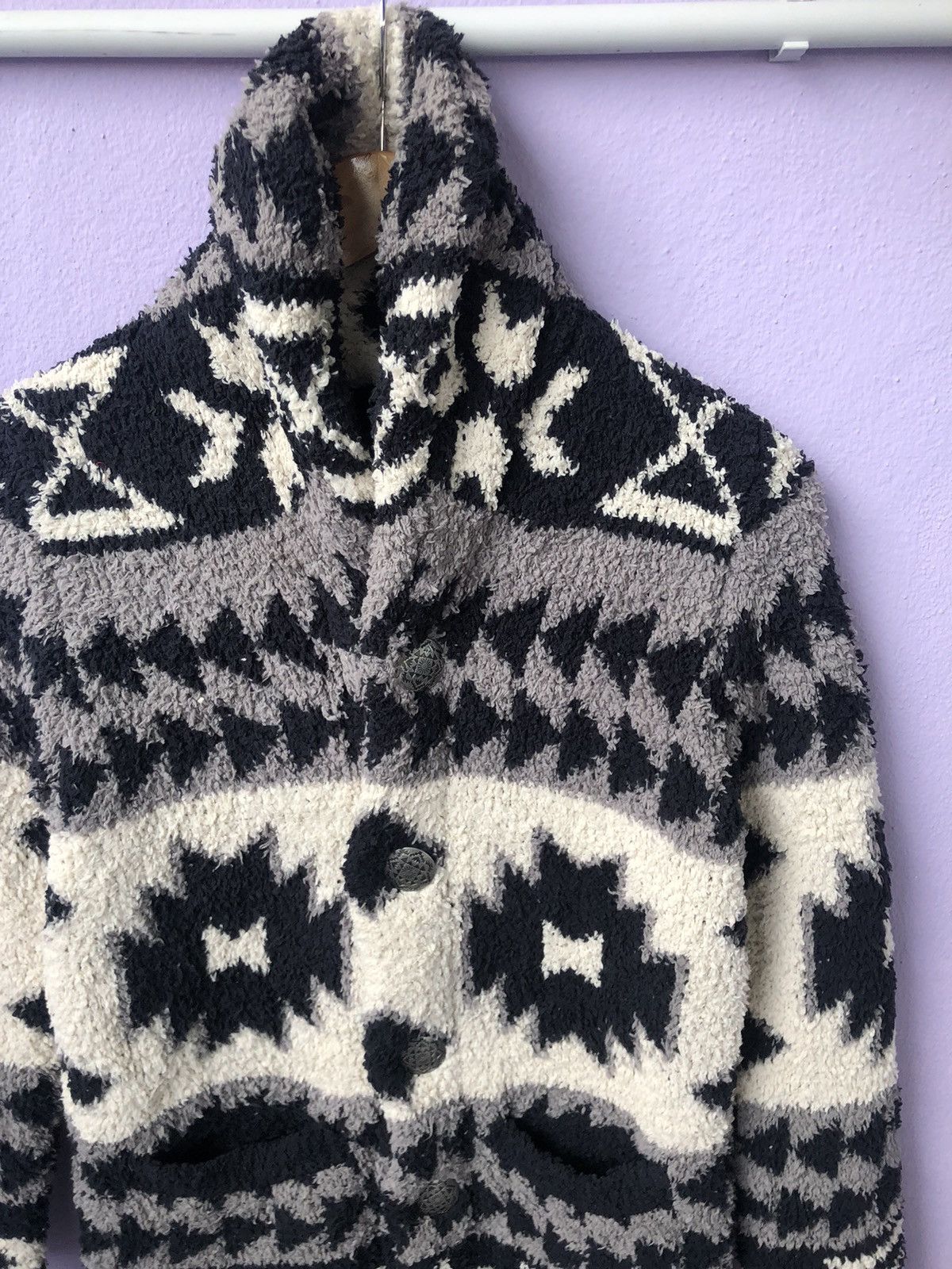 Japanese Brand Vintage Cali Surf Mohair Deep pile Cardigan Jacket Size US M / EU 48-50 / 2 - 8 Thumbnail
