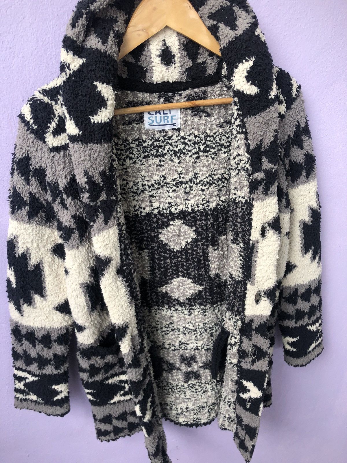 Japanese Brand Vintage Cali Surf Mohair Deep pile Cardigan Jacket Size US M / EU 48-50 / 2 - 10 Thumbnail