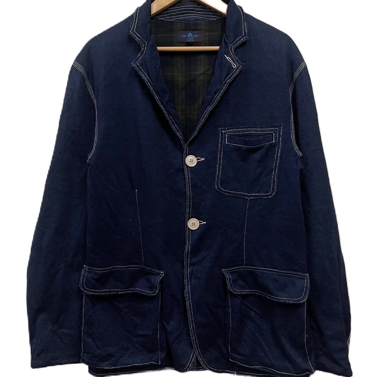 If Six Was Nine INDIGO japan denim jacket cotton japanese brand Size US L / EU 52-54 / 3 - 3 Thumbnail