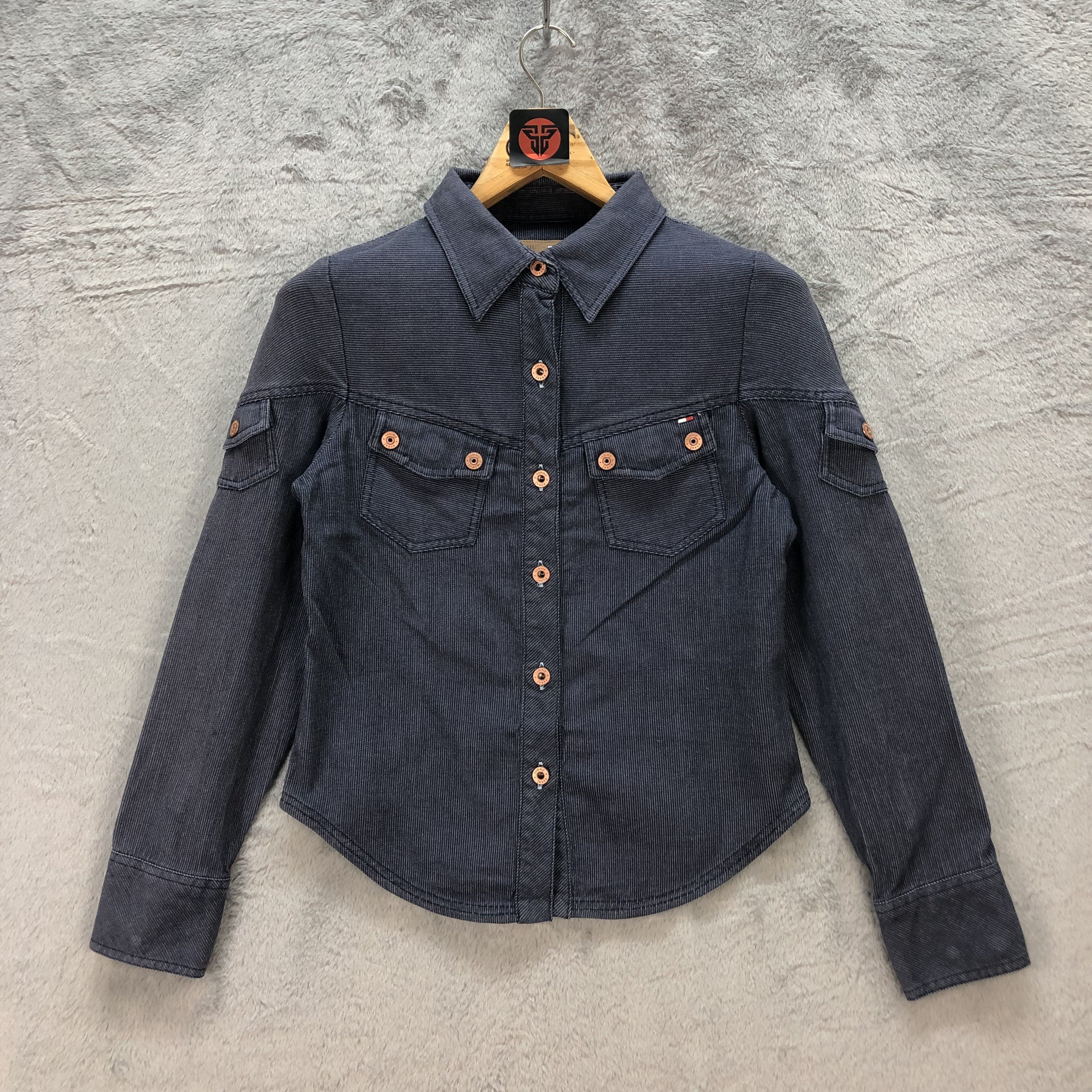 Tommy Hilfiger TOMMY JEANS SOFT DENIM BUTTON UPS SHIRT #6708-80 Size S / US 4 / IT 40 - 1 Thumbnail