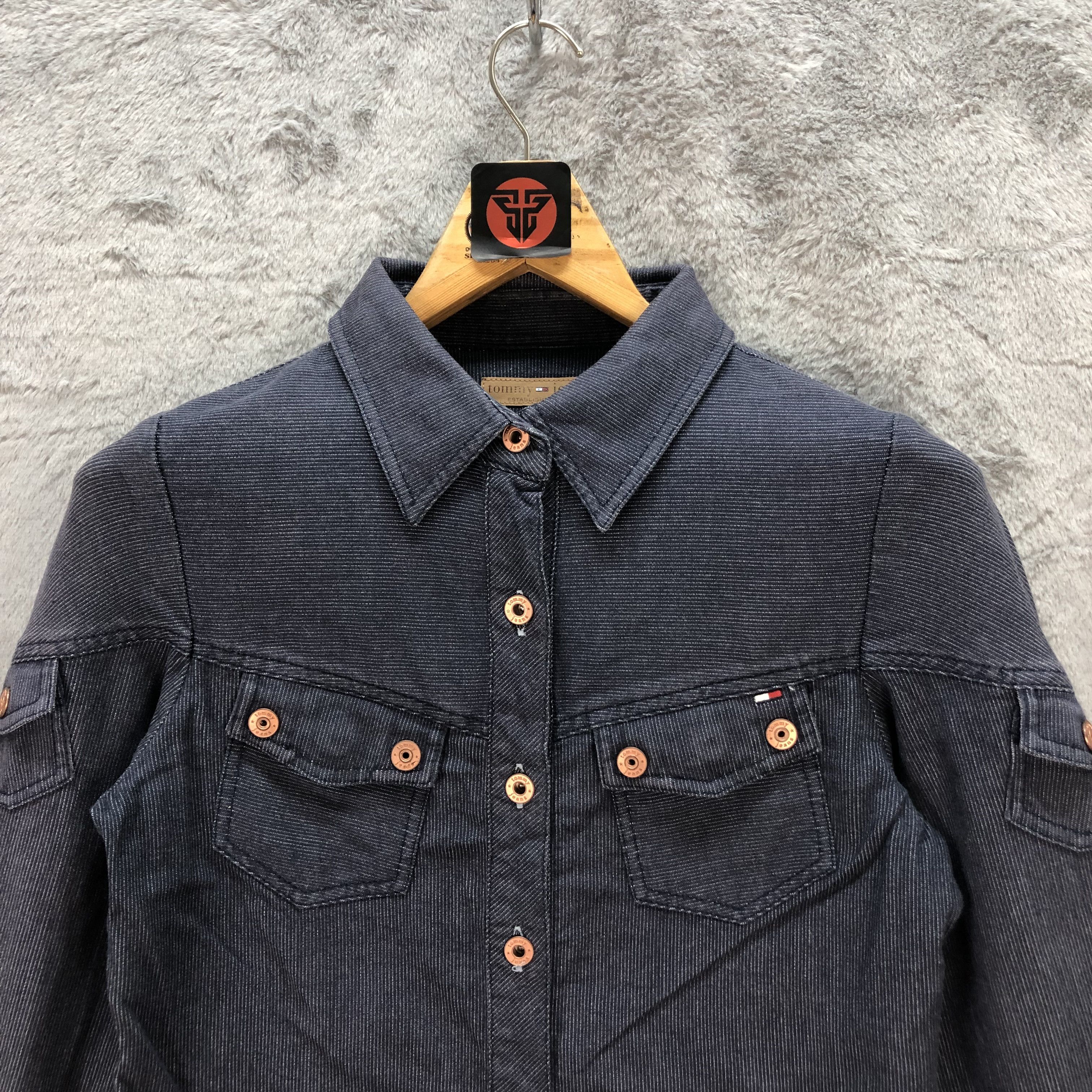 Tommy Hilfiger TOMMY JEANS SOFT DENIM BUTTON UPS SHIRT #6708-80 Size S / US 4 / IT 40 - 2 Thumbnail