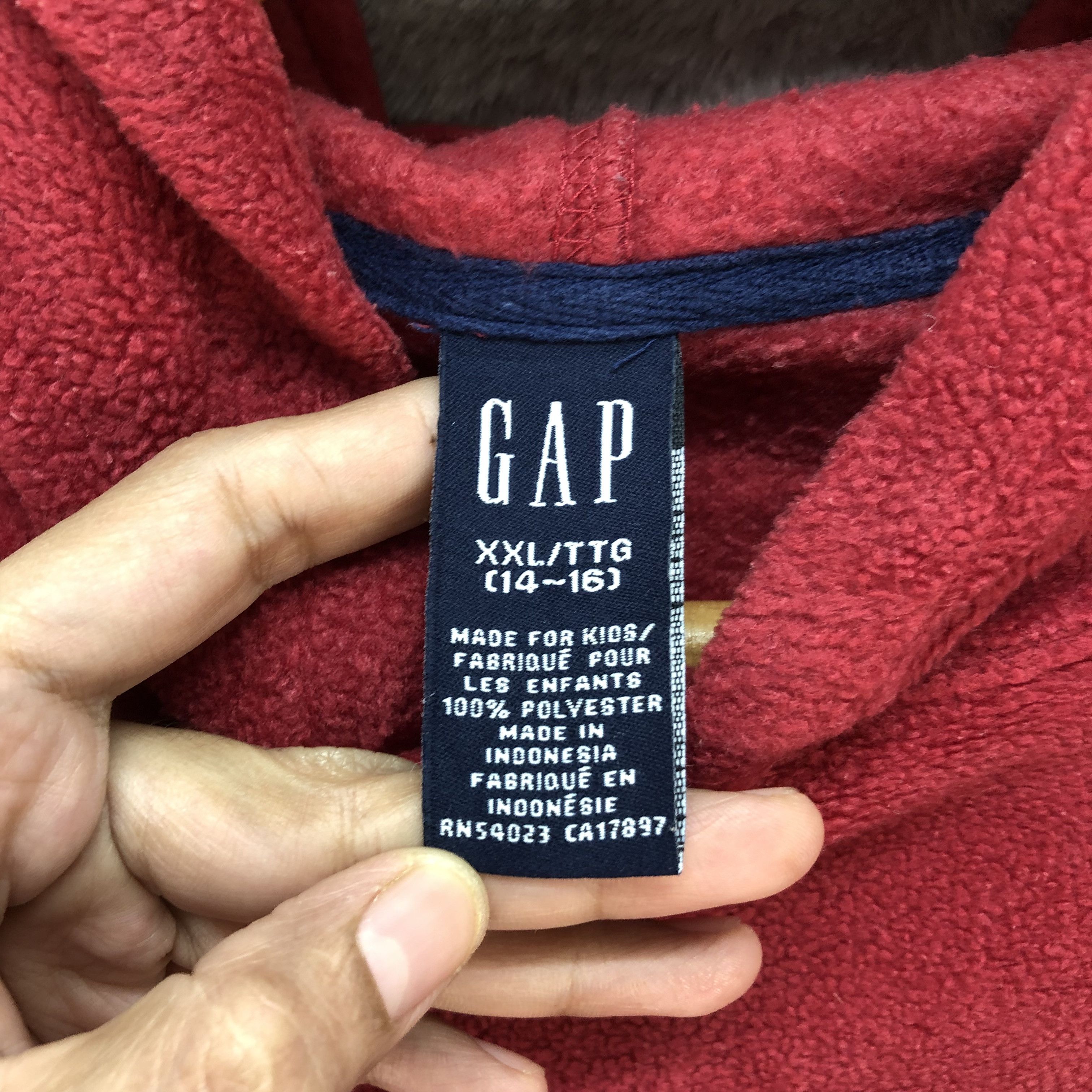 Gap GAP SLEEVE BIG LOGO YOUTH FLEECE HOODIES #6712-81 Size US XXL / EU 58 / 5 - 10 Thumbnail