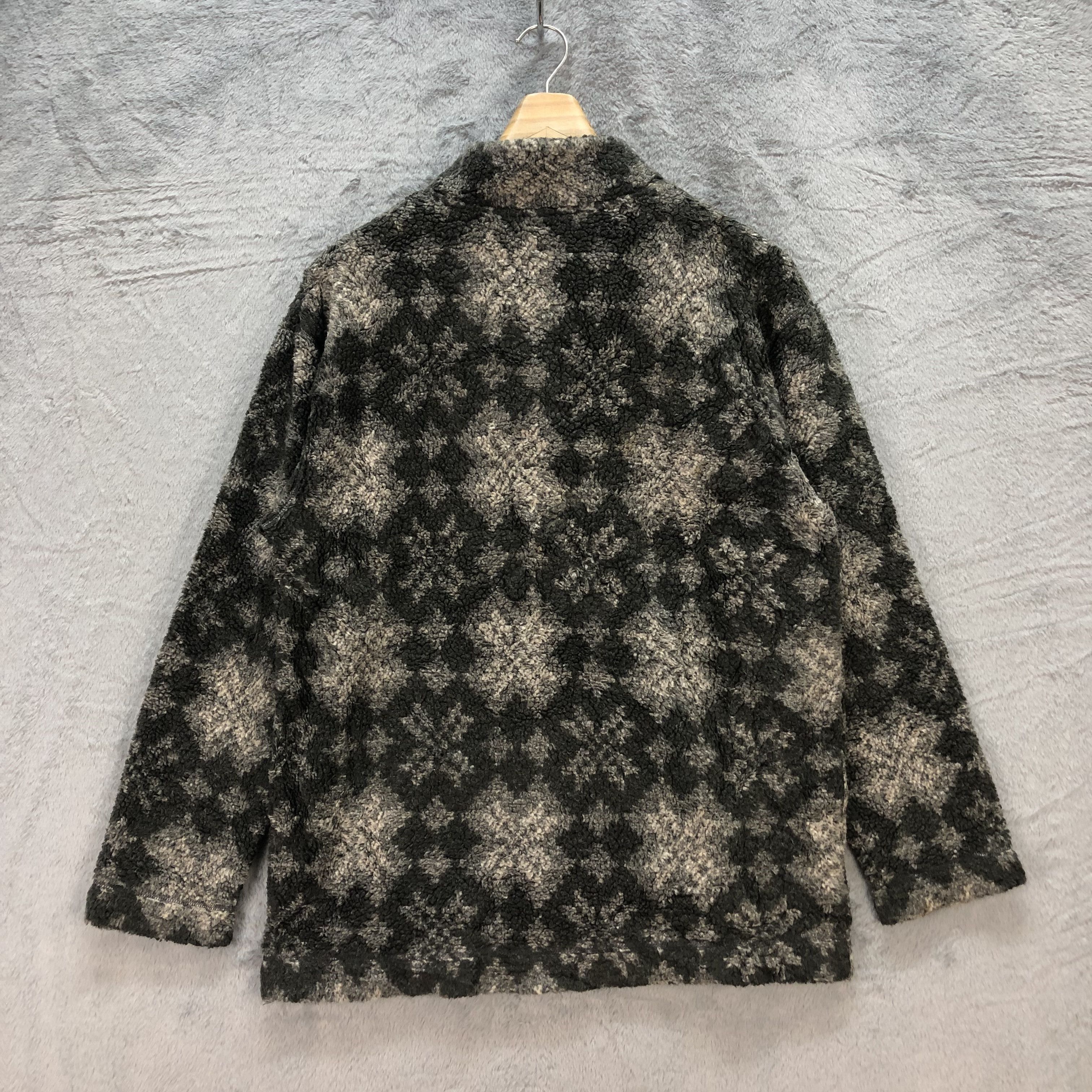 L.L. Bean LL BEAN HALF BUTTON ABSTRACT DEEP PILE FLEECE #6716-81 Size US S / EU 44-46 / 1 - 8 Thumbnail