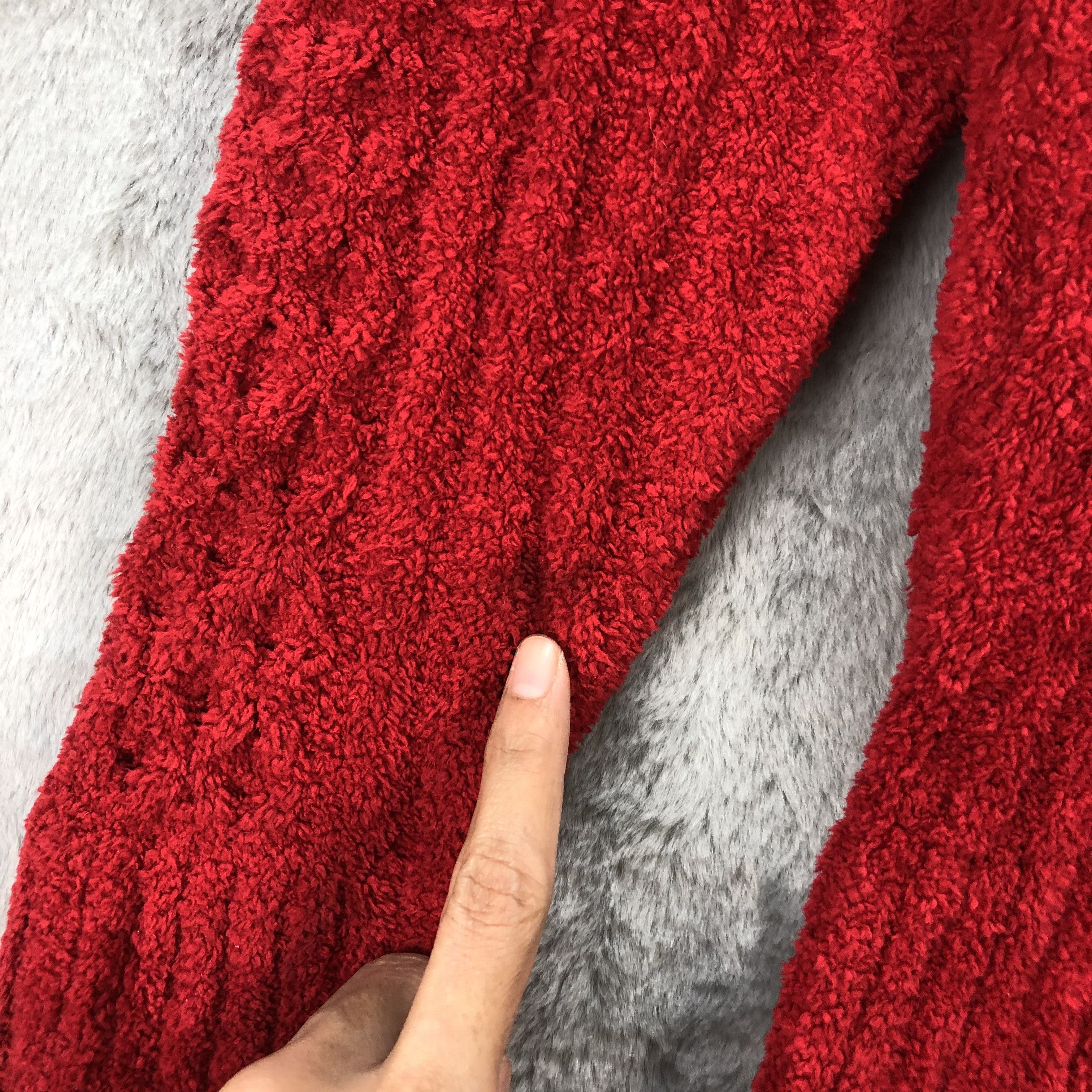 J. Press J.PRESS SHAGGY DOG FLEECE RED KNITWEAR #6717-81 Size L / US 10 / IT 46 - 5 Thumbnail