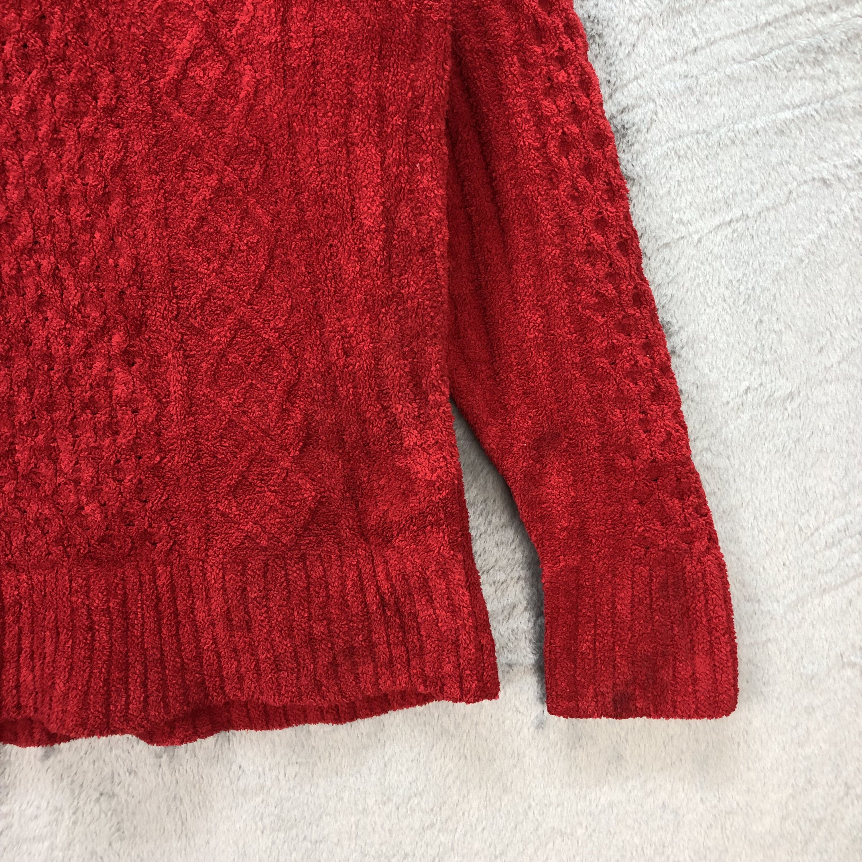 J. Press J.PRESS SHAGGY DOG FLEECE RED KNITWEAR #6717-81 Size L / US 10 / IT 46 - 6 Thumbnail
