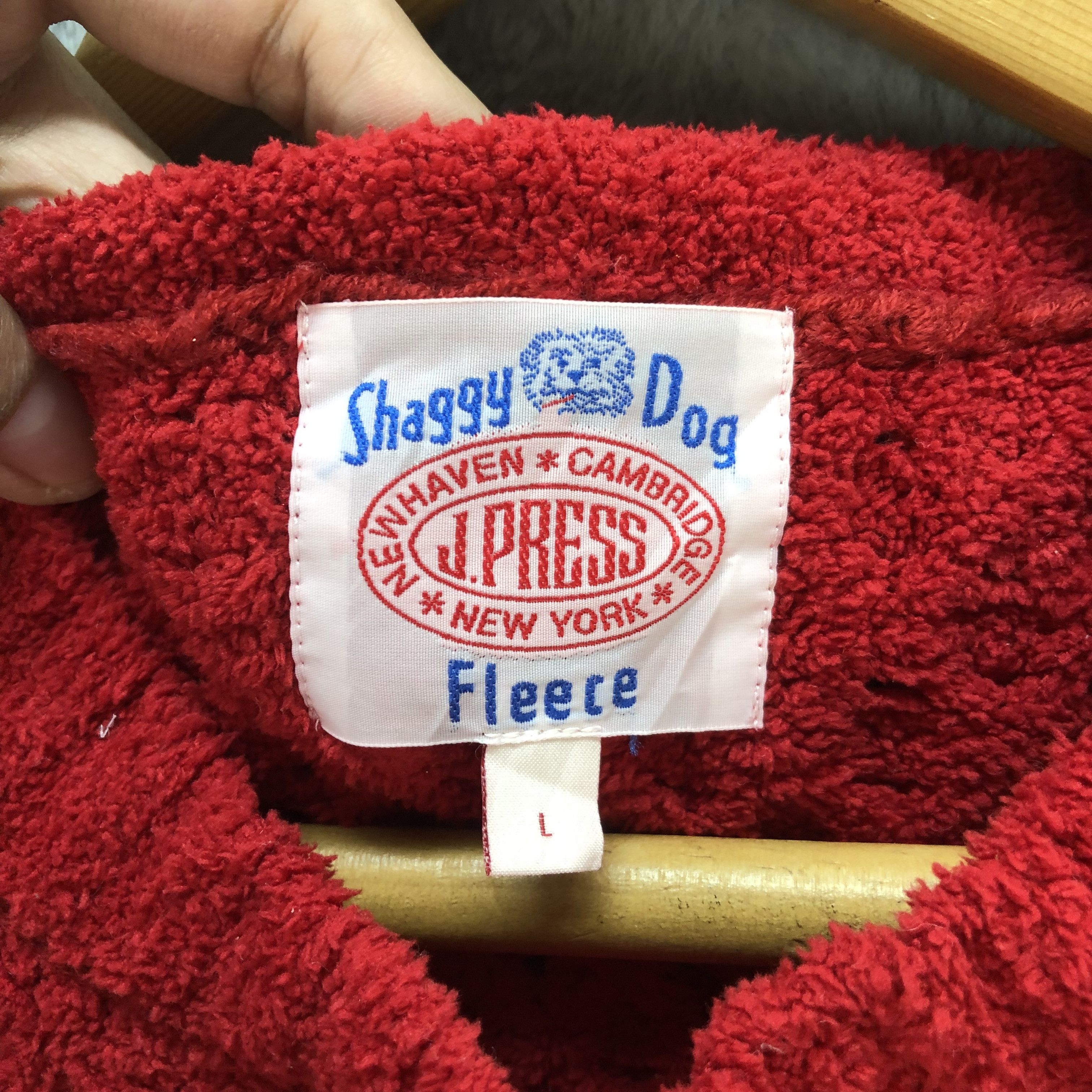 J. Press J.PRESS SHAGGY DOG FLEECE RED KNITWEAR #6717-81 Size L / US 10 / IT 46 - 8 Thumbnail