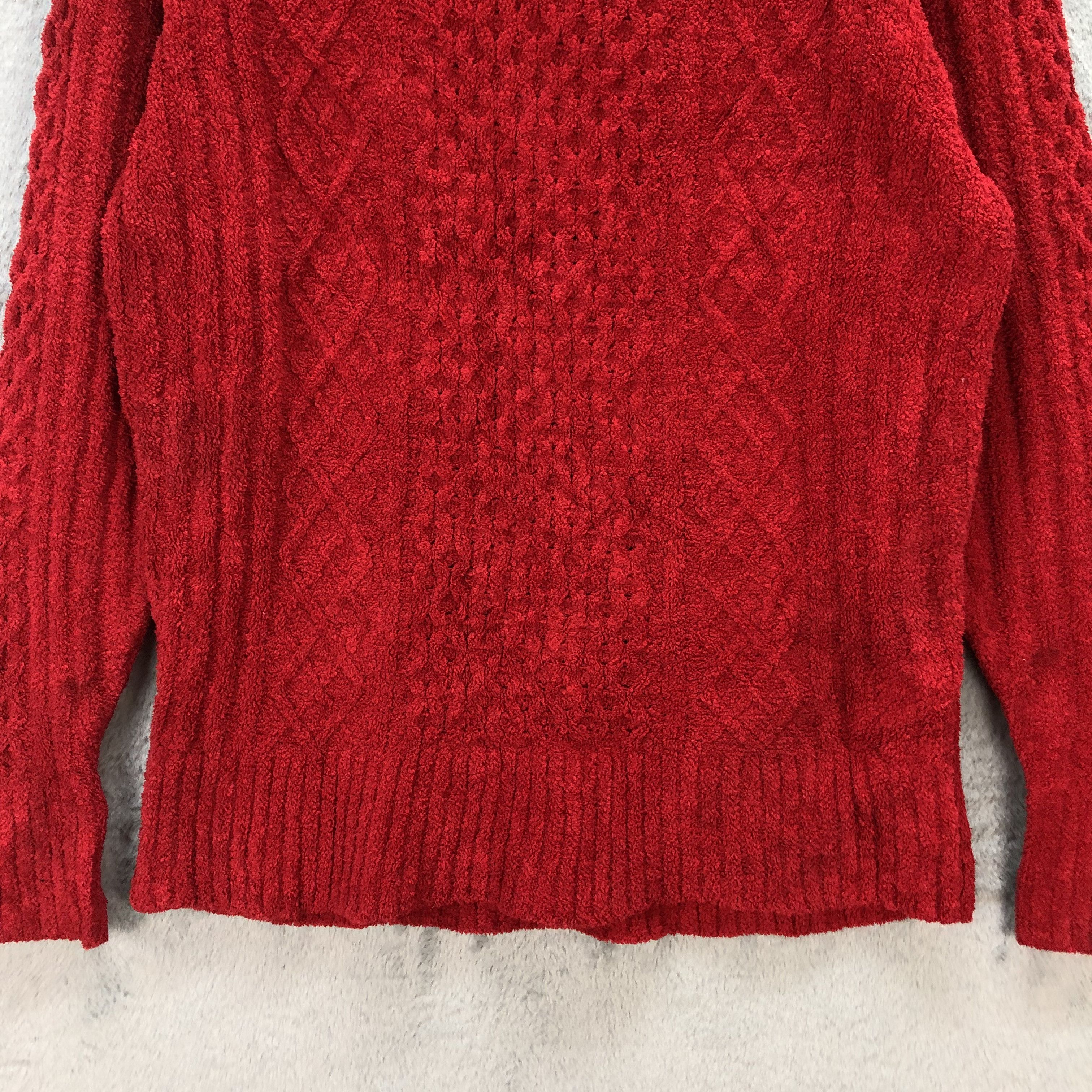 J. Press J.PRESS SHAGGY DOG FLEECE RED KNITWEAR #6717-81 Size L / US 10 / IT 46 - 3 Thumbnail