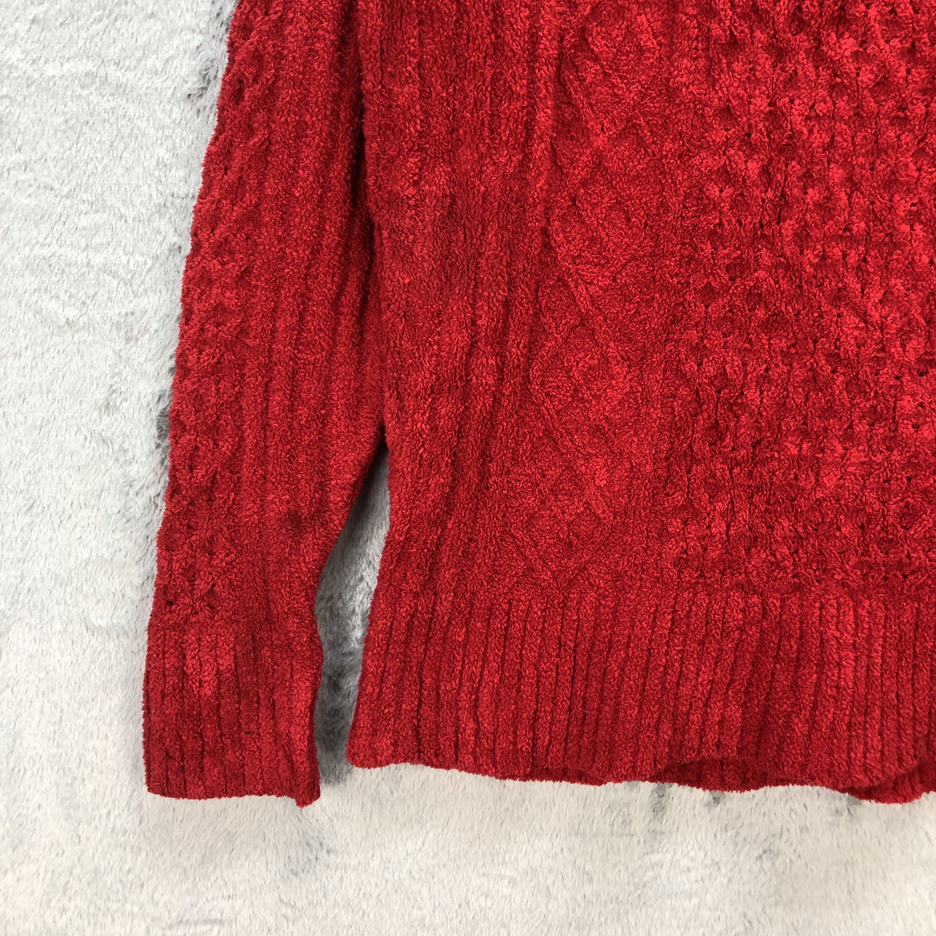 J. Press J.PRESS SHAGGY DOG FLEECE RED KNITWEAR #6717-81 Size L / US 10 / IT 46 - 4 Thumbnail