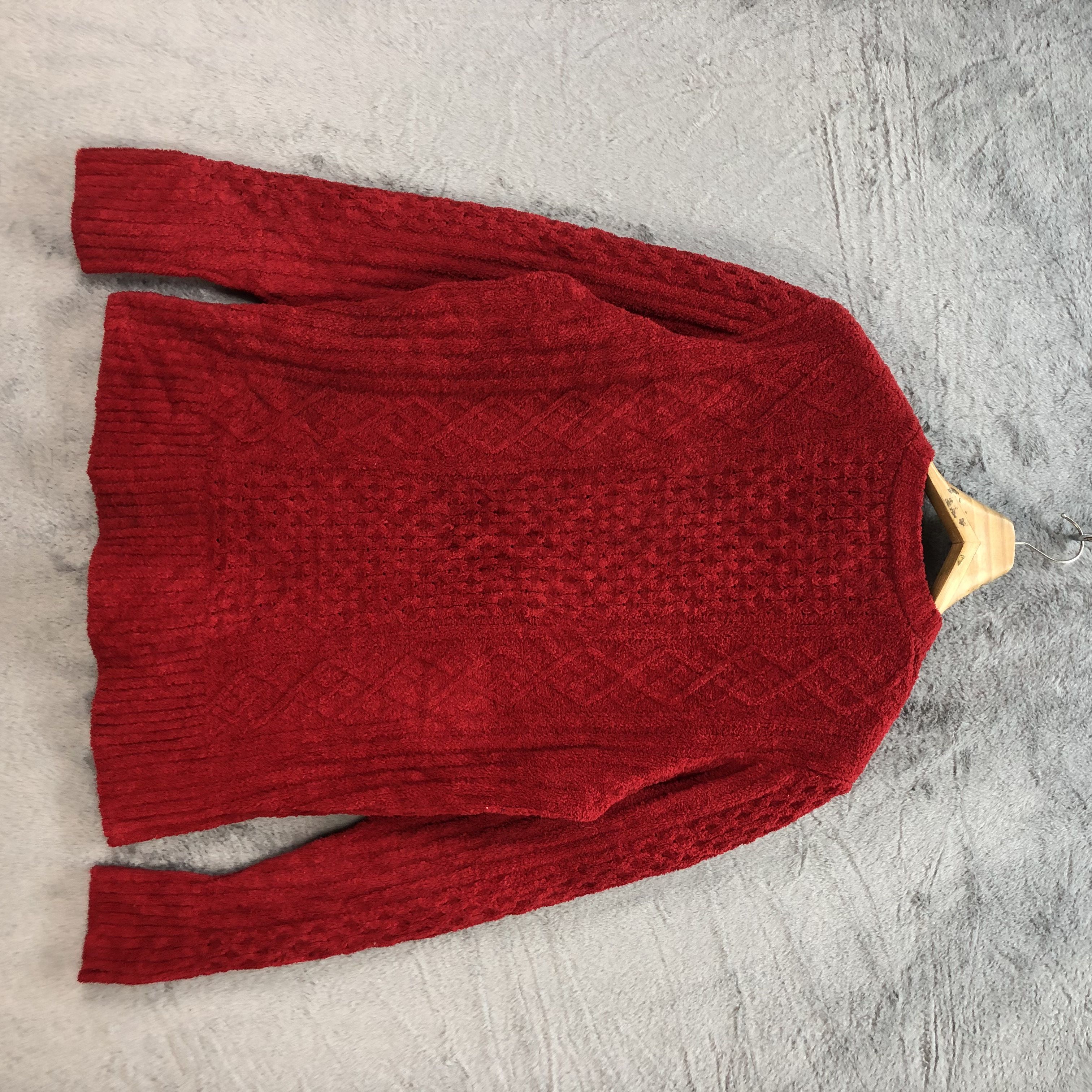 J. Press J.PRESS SHAGGY DOG FLEECE RED KNITWEAR #6717-81 Size L / US 10 / IT 46 - 11 Thumbnail