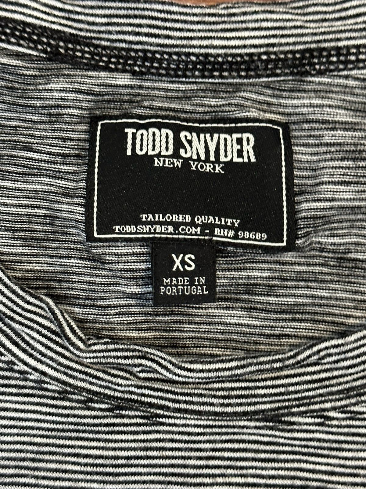 Todd Snyder Made In LA Tee in Navy Stripe Size US XS / EU 42 / 0 - 3 Thumbnail