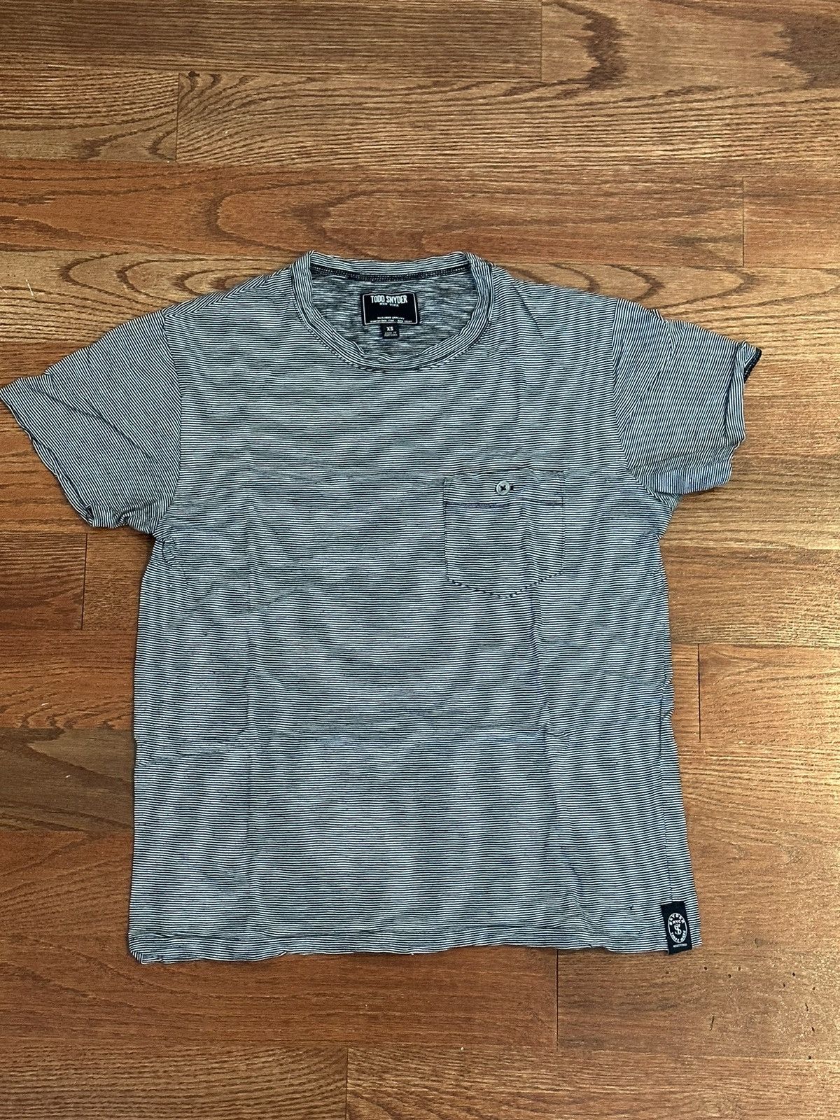 Todd Snyder Made In LA Tee in Navy Stripe Size US XS / EU 42 / 0 - 1 Thumbnail