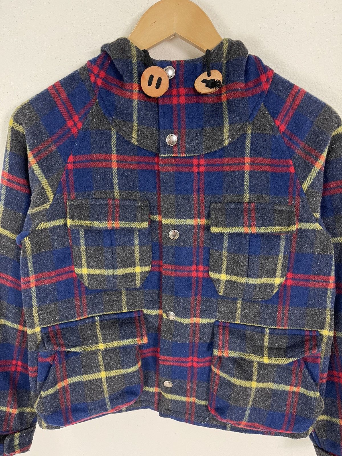 Beams Plus Vintage Beams Boy Multi Pocket Patchwork Wool Jacket Hoodie Size US S / EU 44-46 / 1 - 8 Thumbnail