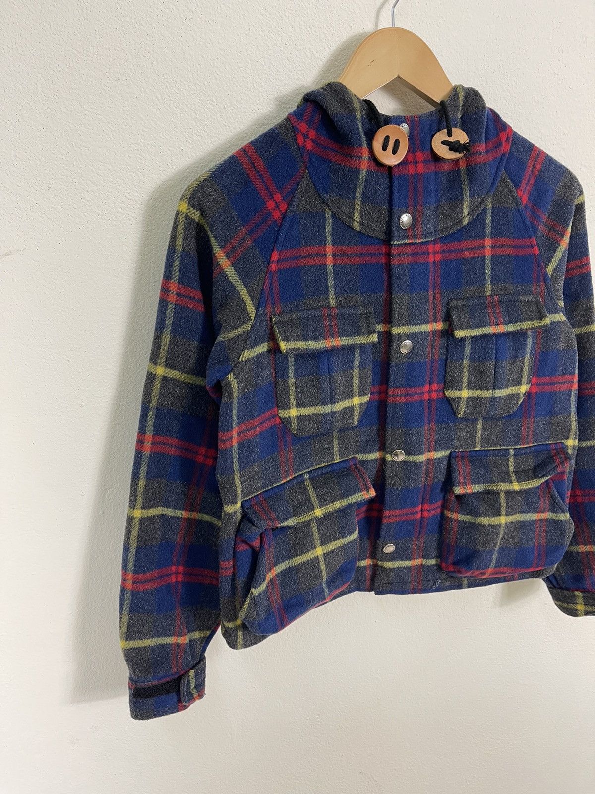 Beams Plus Vintage Beams Boy Multi Pocket Patchwork Wool Jacket Hoodie Size US S / EU 44-46 / 1 - 9 Thumbnail